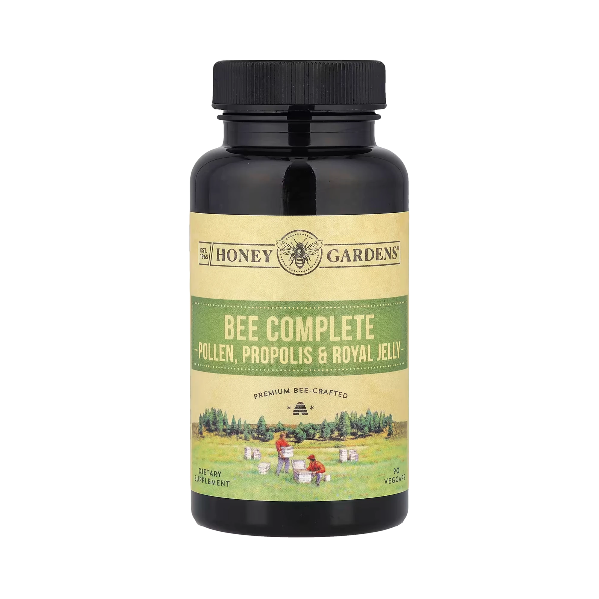 Honey Gardens Bee Pollen Royal Jelly and Propolis Capsules, 90 Capsules