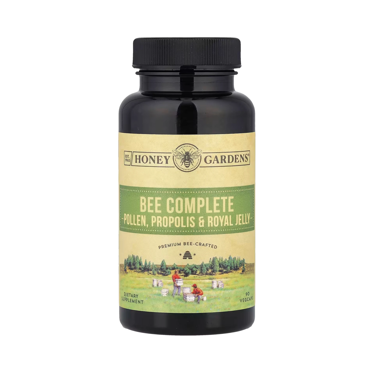 Honey Gardens Bee Pollen Royal Jelly and Propolis Capsules, 90 Capsules