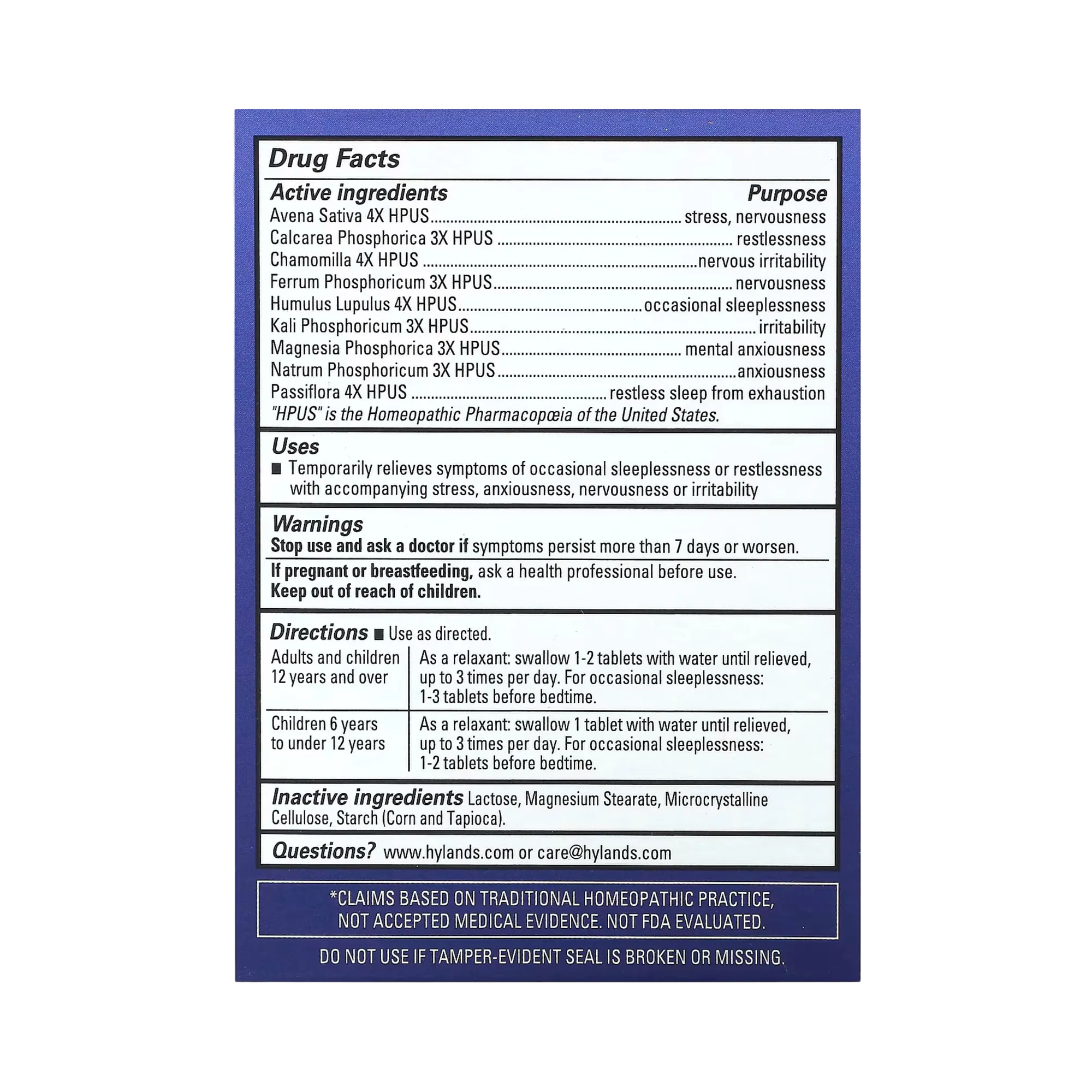 Hyland's, Calms Forte Sleep Aid, 100 Tablets
