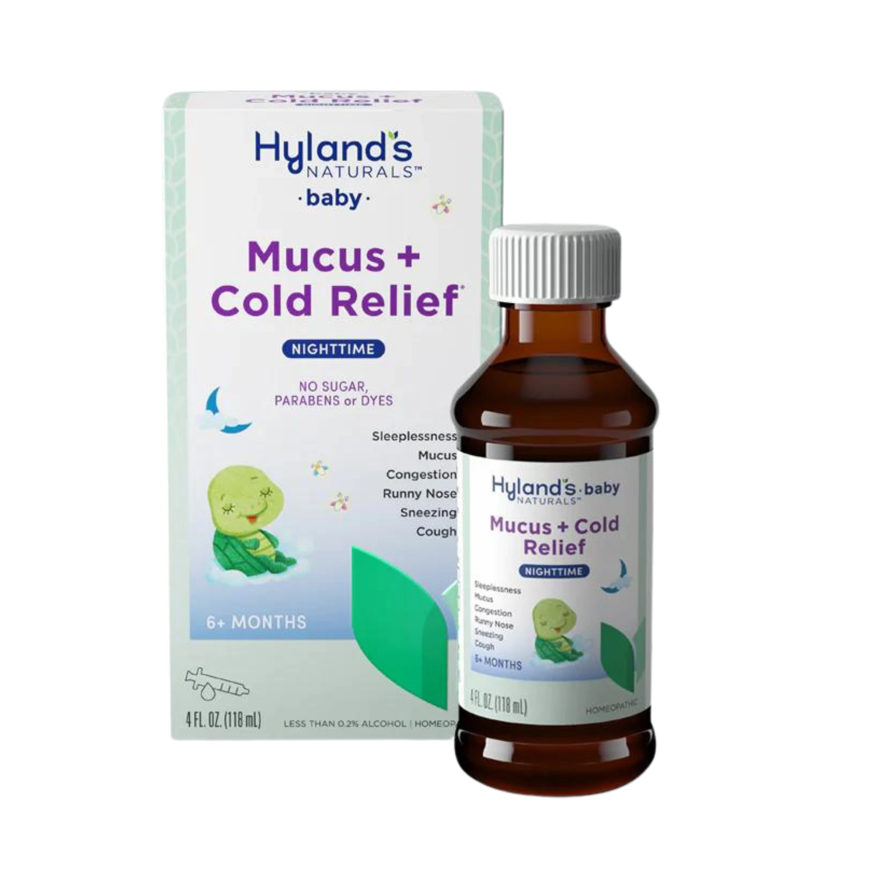 Hyland's Naturals, Baby Nighttime Mucus & Cold Relief Syrup, 4 Fl Oz