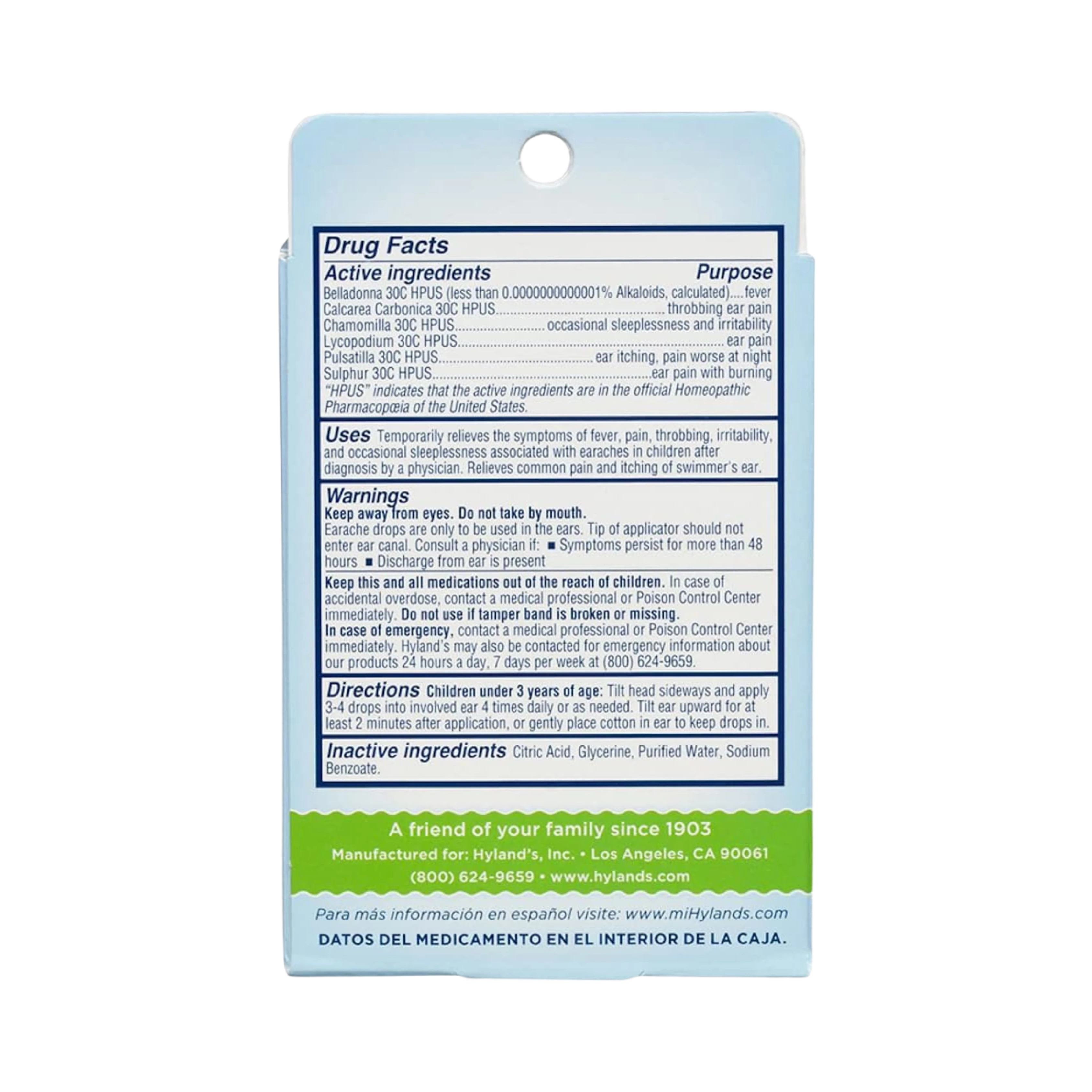 Hyland's Naturals, Infant Earache Drops, Natural Homeopathic Earache Pain Relief from Allergy and Cold & Flu, 0.33 Oz