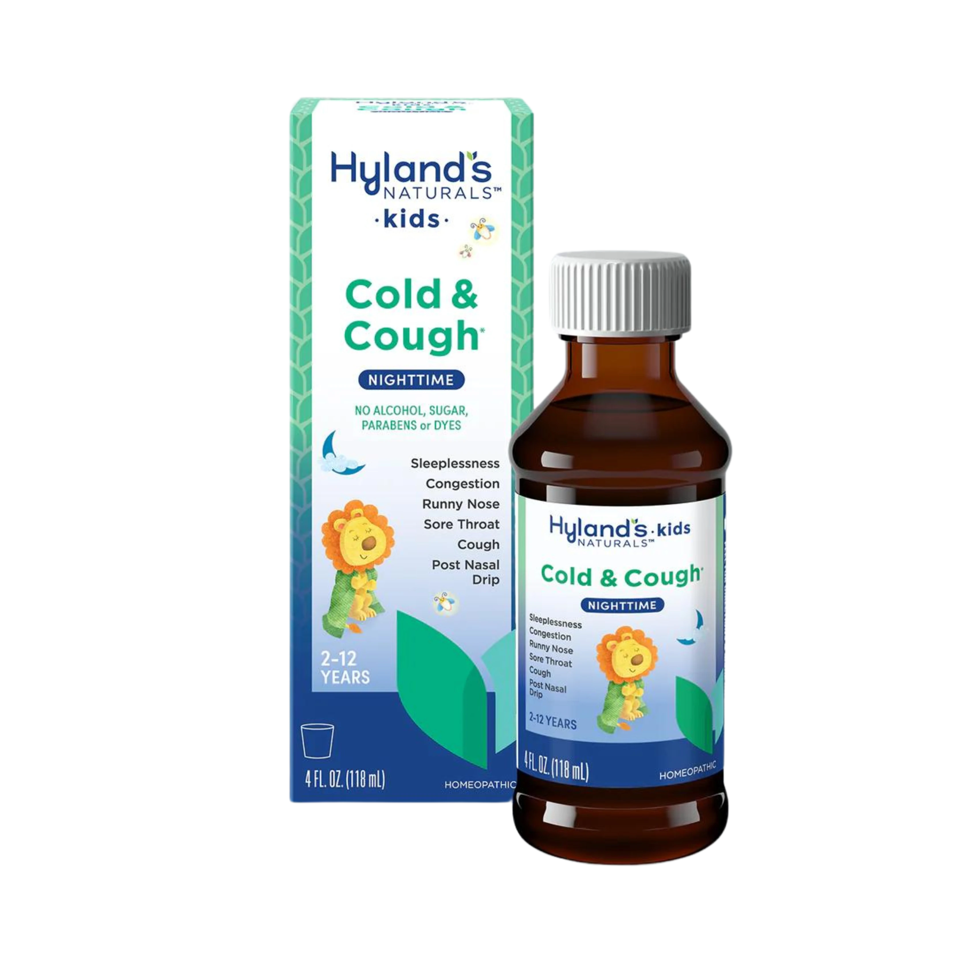 Hyland's Naturals, Kids, Cold & Cough, Nighttime, Ages 2-12, Unflavored, 4 Fl Oz