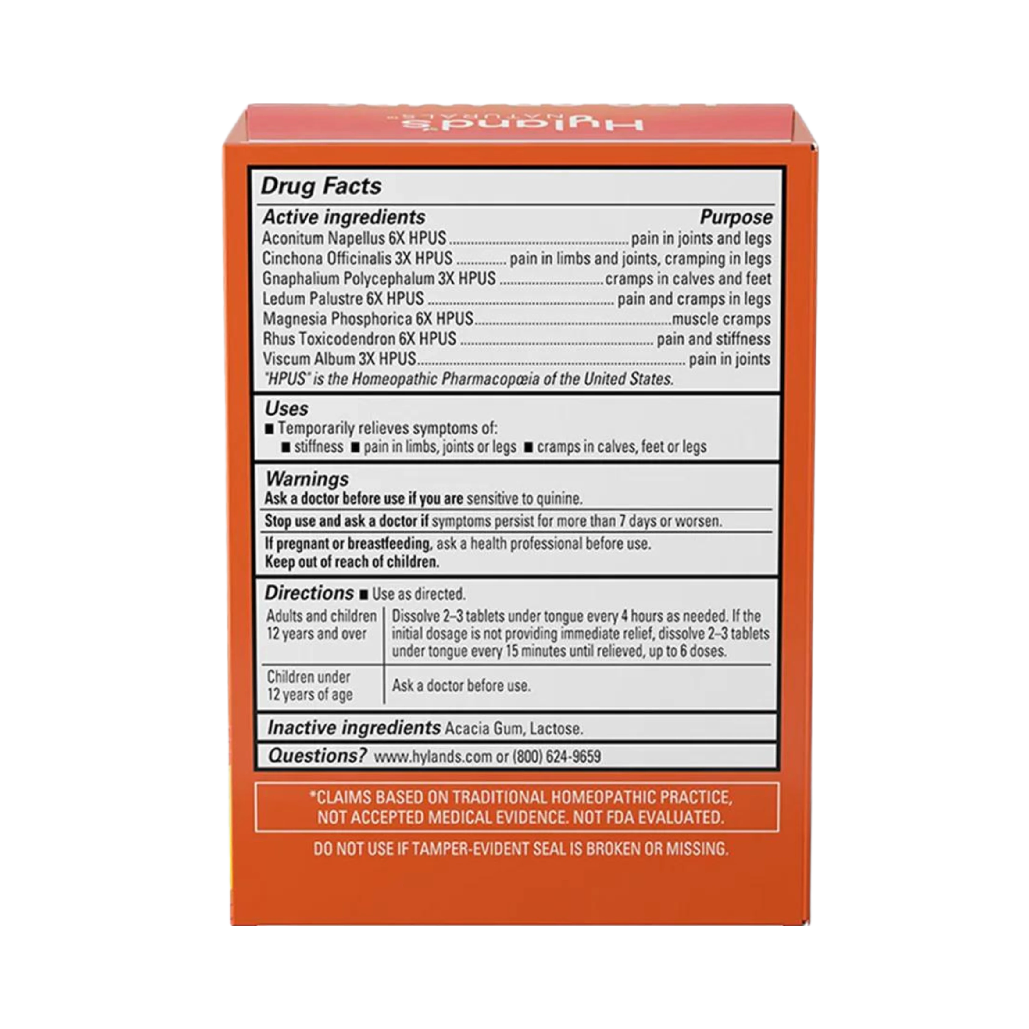 Hyland's Naturals, Leg Cramps, 50 Quick-Dissolving Tablets