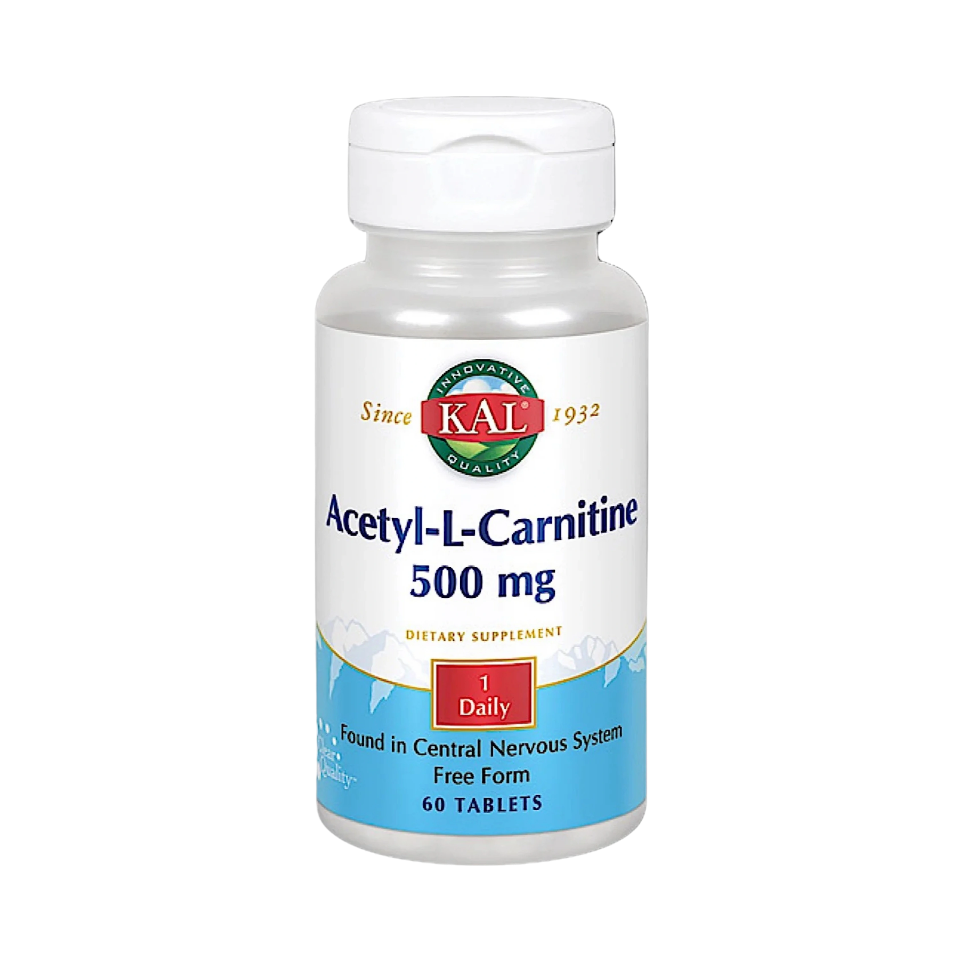 Kal, Acetyl L-Carnitine 500mg, 60 Tablets