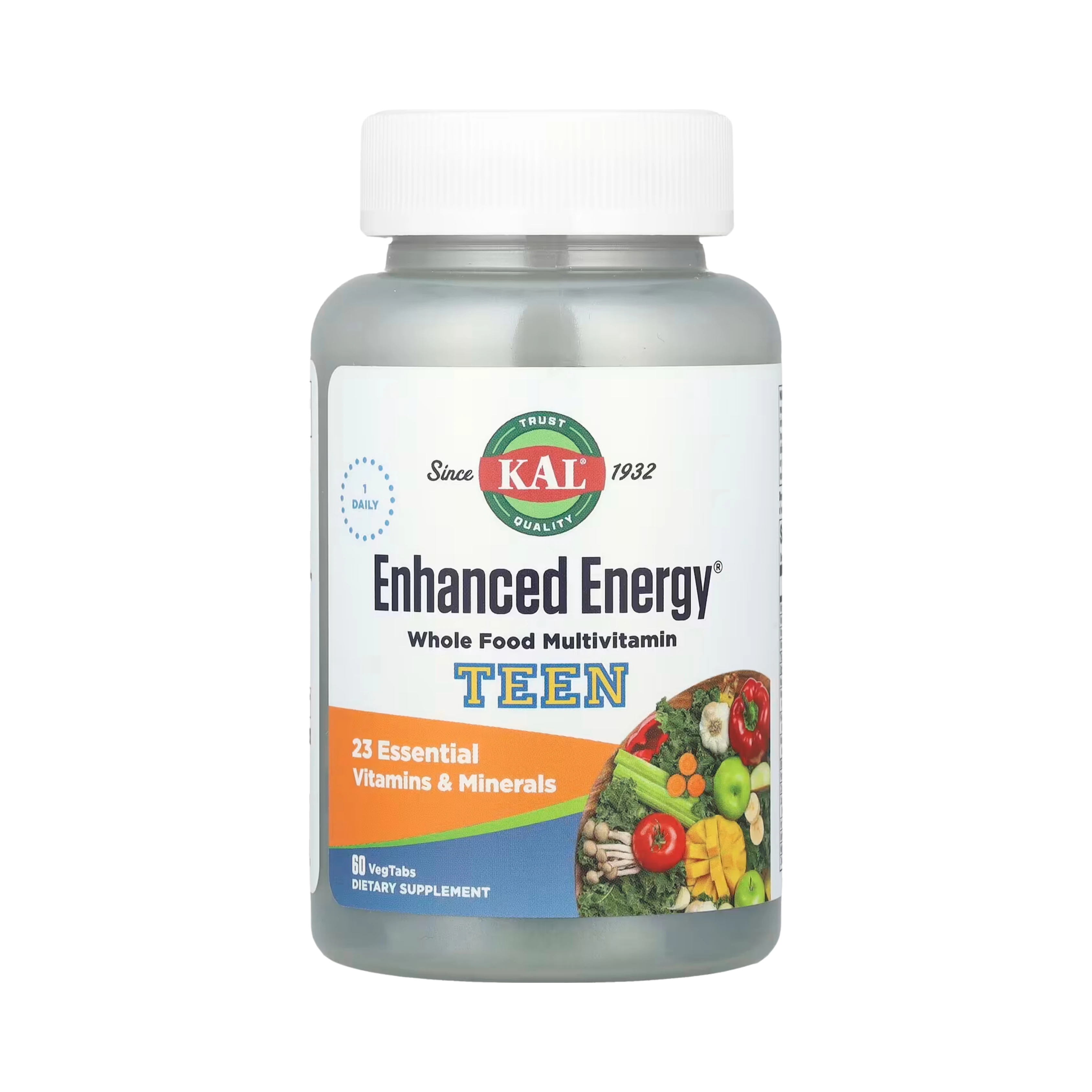 KAL, Enhanced Energy, Teen, Memory & Concentration Blend, 60 Vegetarian Tablets