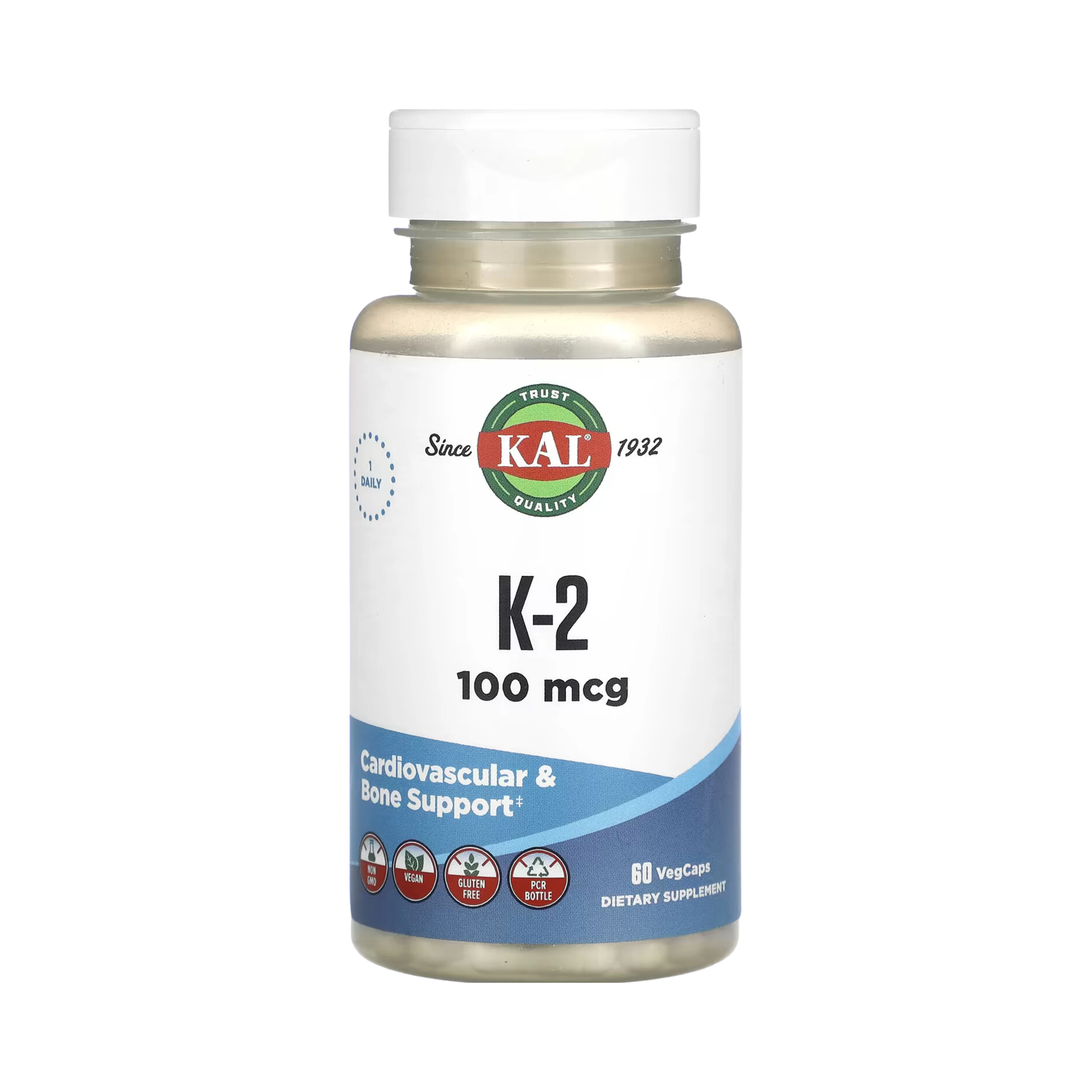 KAL, K-2, 100 mcg, 60 VegCaps