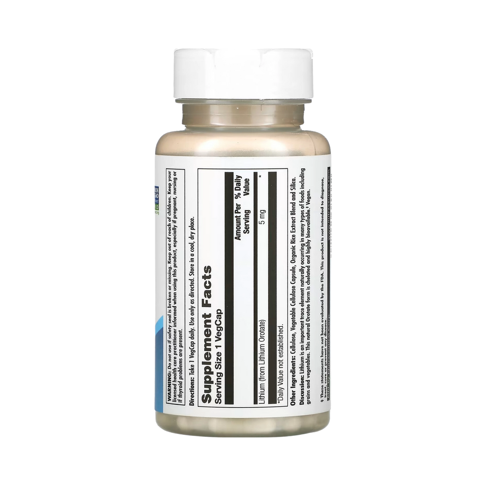 KAL, Lithium Orotate, 5 mg, 60 VegCaps