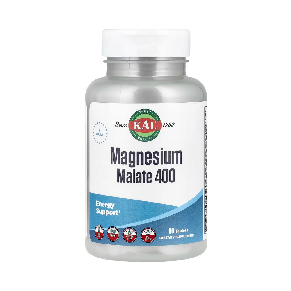 KAL, Magnesium Malate 400, 90 Tablets