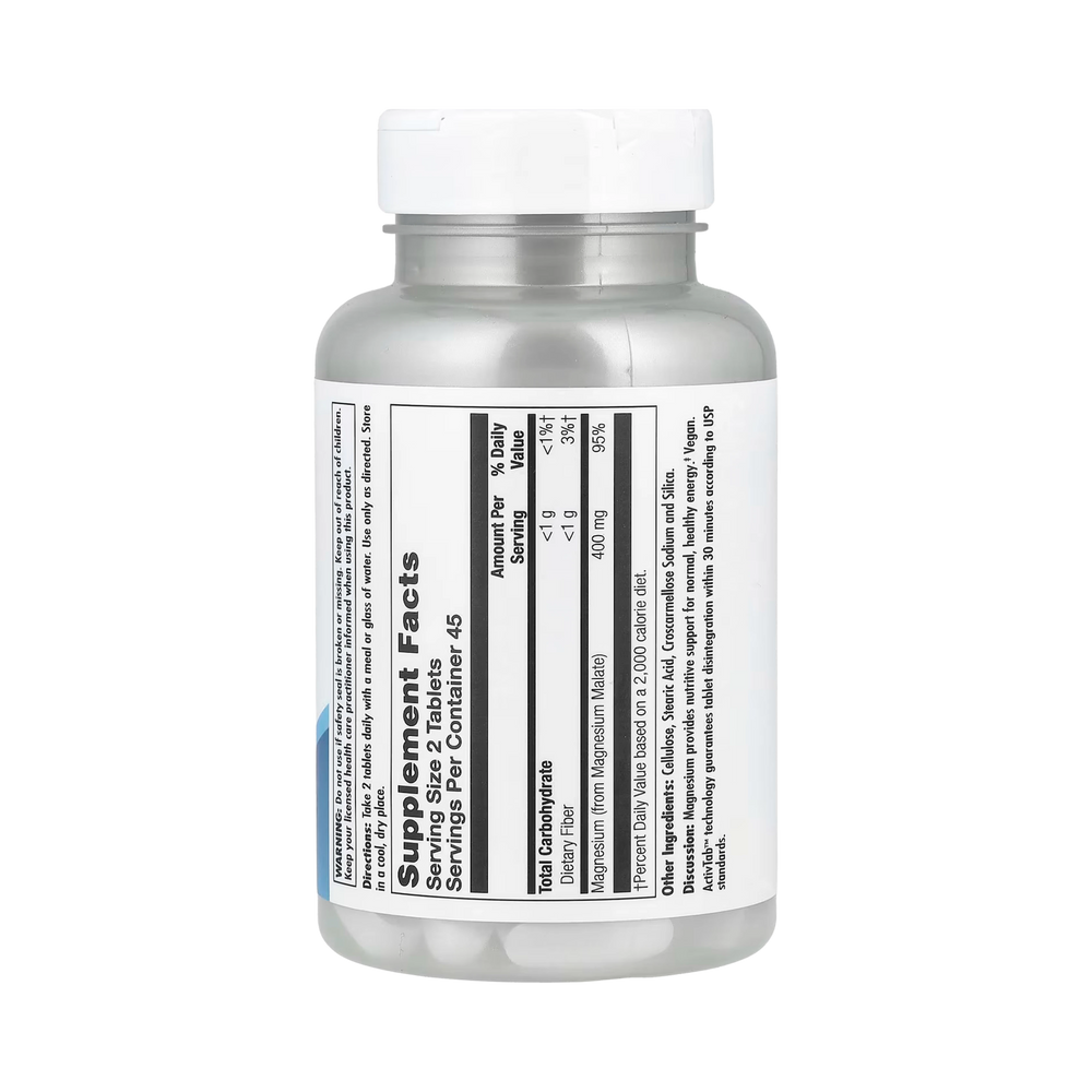 KAL, Magnesium Malate 400, 90 Tablets