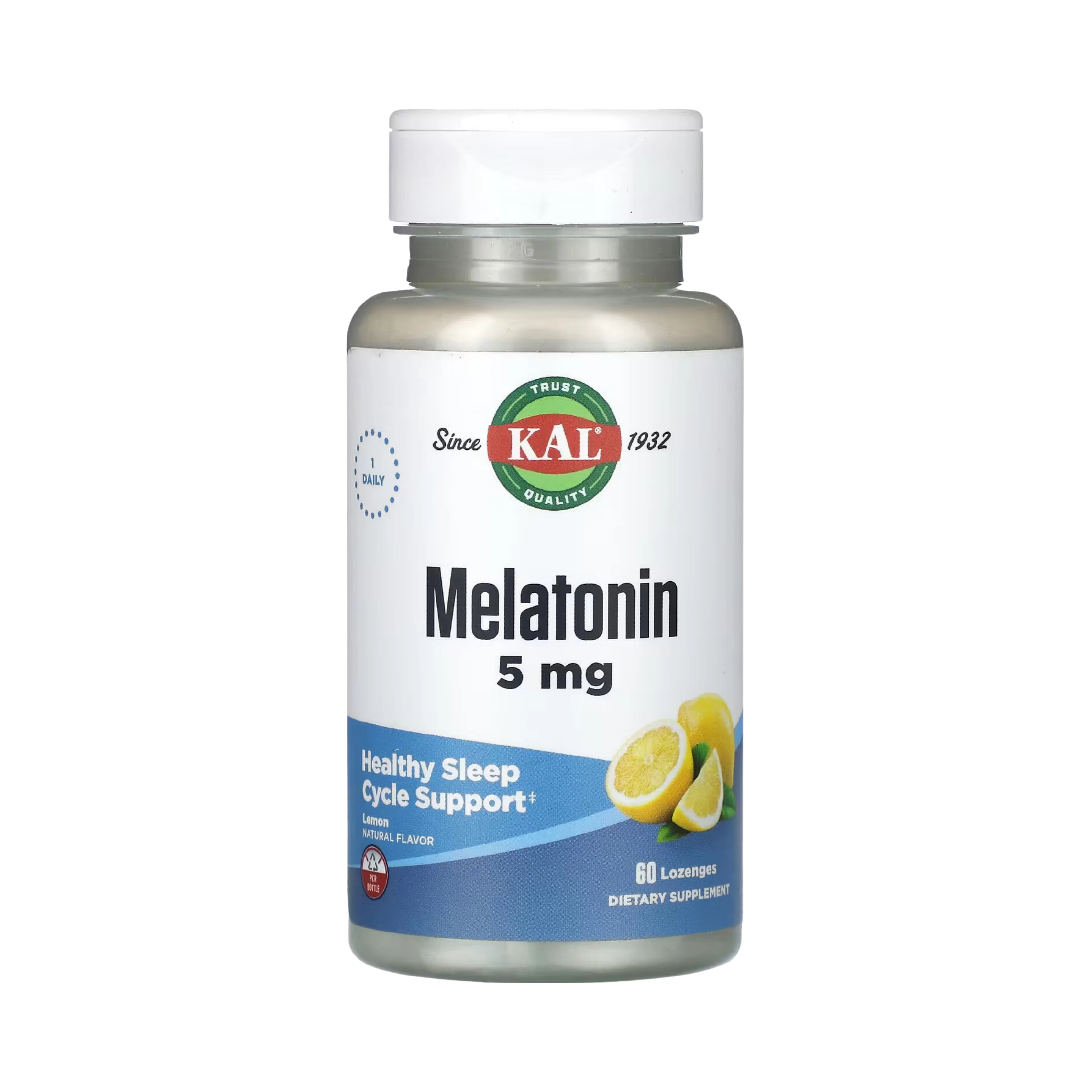 KAL, Melatonin, Lemon, 5 Mg, 60 Lozenges