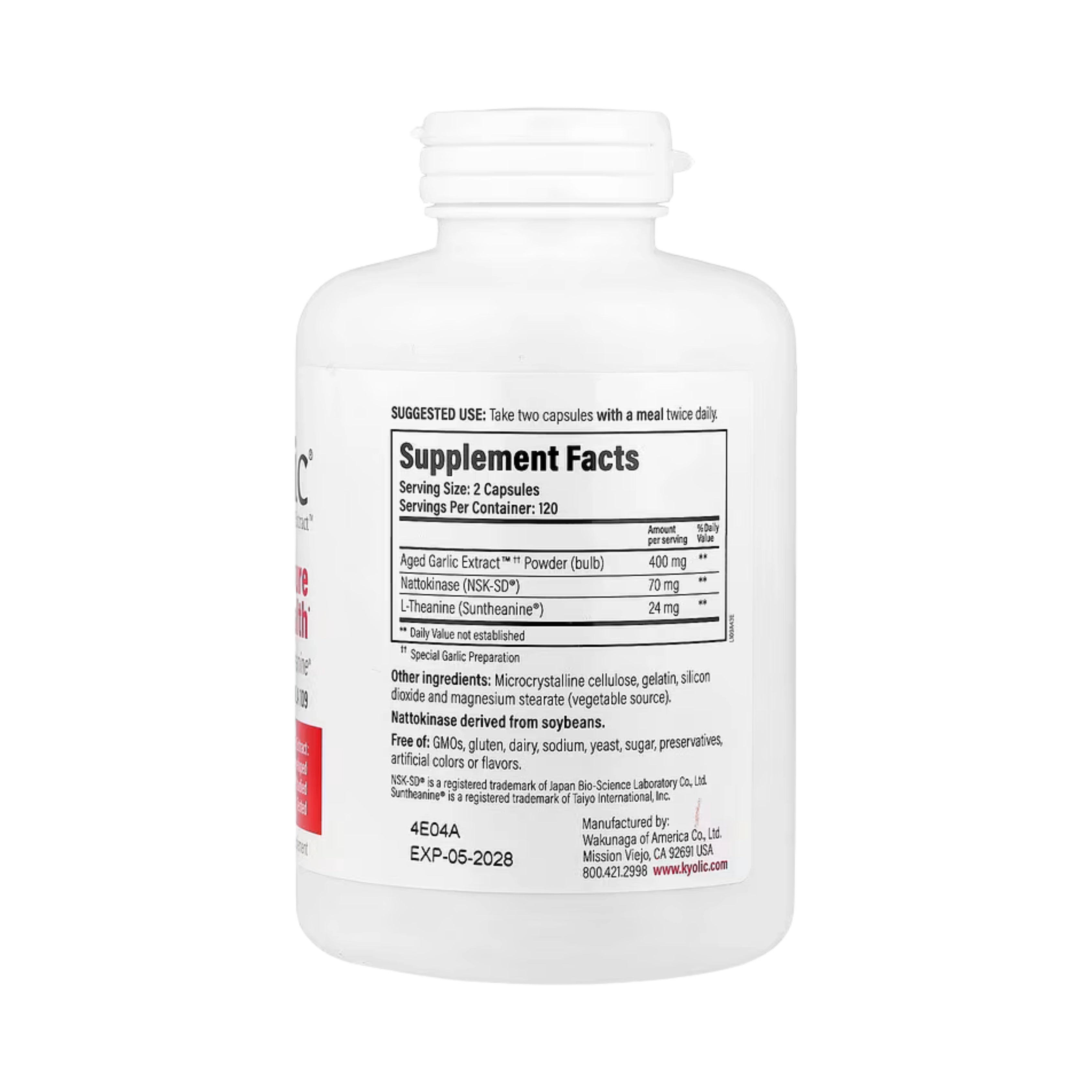 Kyolic, Aged Garlic Extract, Blood Pressure Health, Formula 109, 240 Capsules
