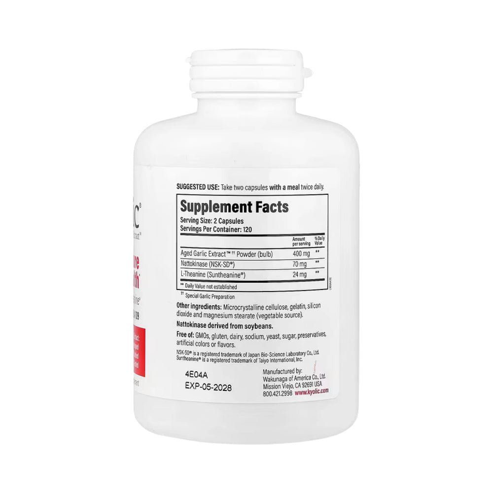 Kyolic, Aged Garlic Extract, Blood Pressure Health, Formula 109, 240 Capsules