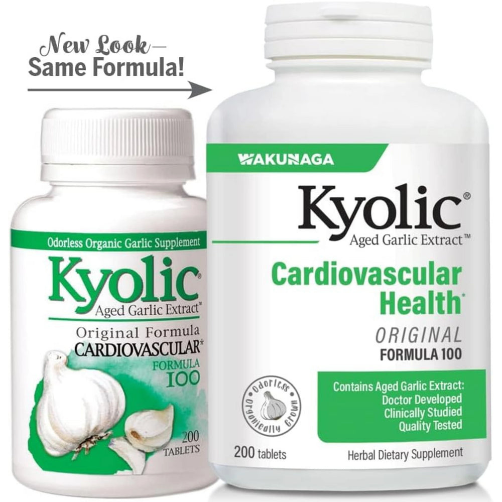 Kyolic, Aged Garlic Extract, Cardiovascular Health, Original, Formula 100, 200 Tablets