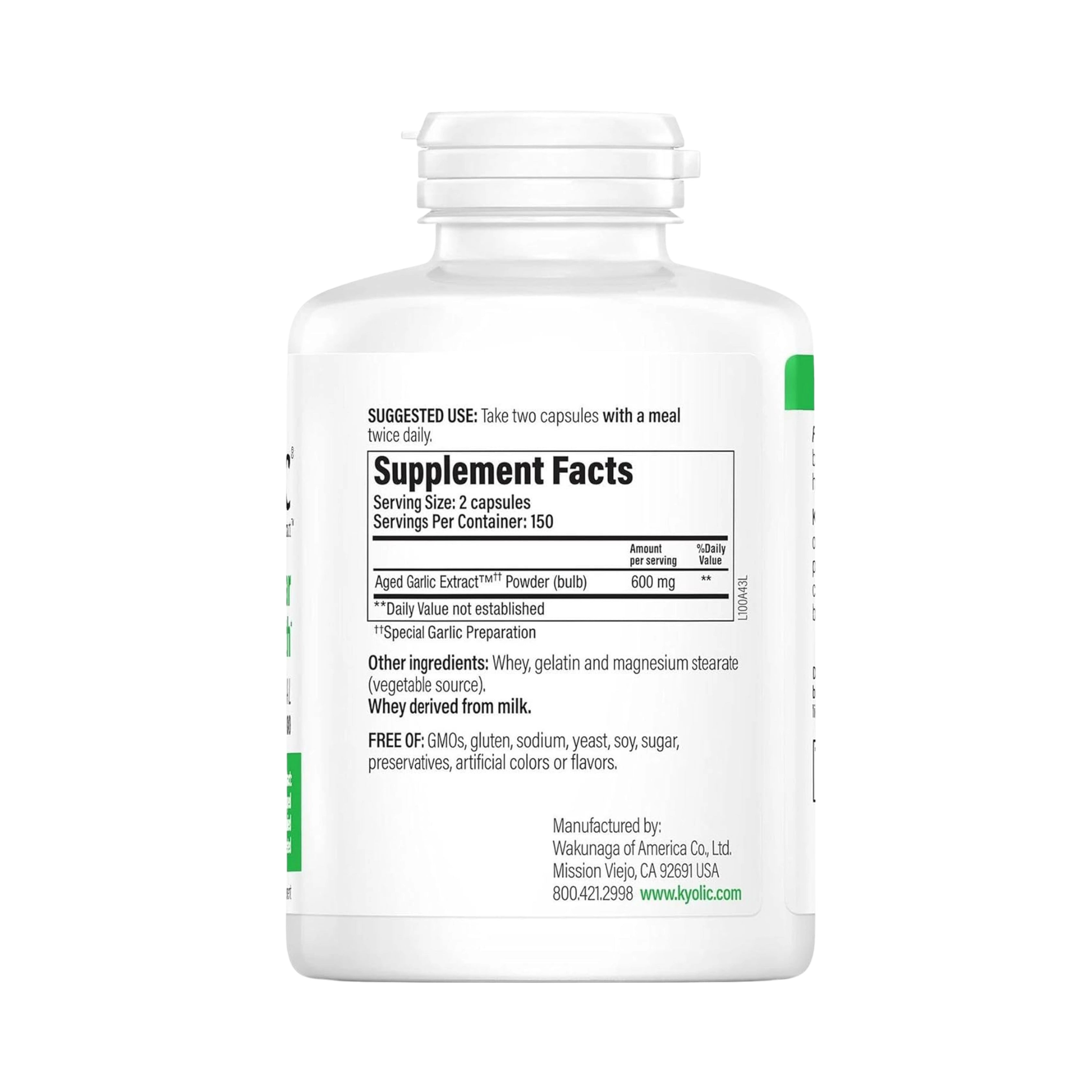 Kyolic, Aged Garlic Extract, Cardiovascular Health, Original Formula 100, 300 Capsules