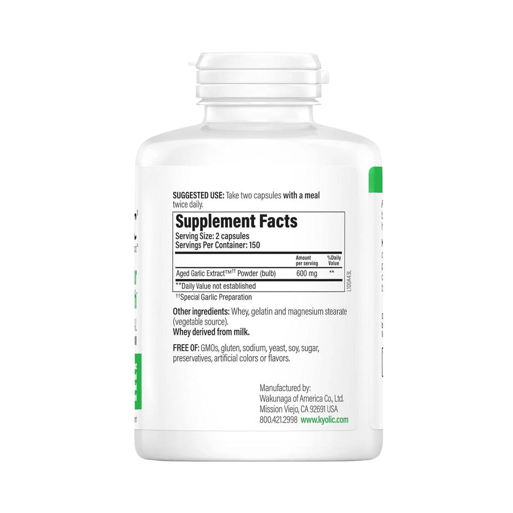 Kyolic, Aged Garlic Extract, Cardiovascular Health, Original Formula 100, 300 Capsules