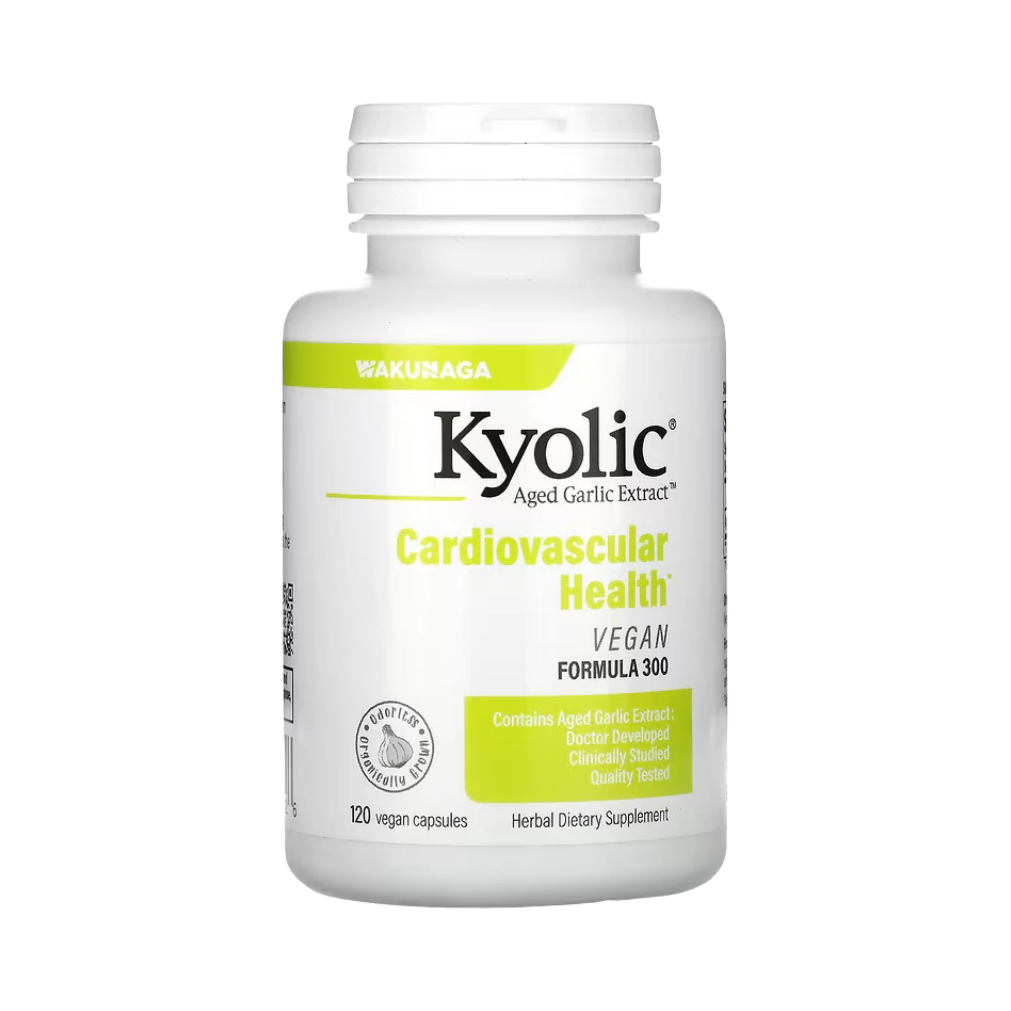 Kyolic, Aged Garlic Extract, Cardiovascular Health, Vegan Formula 300, 120 Vegan Capsules