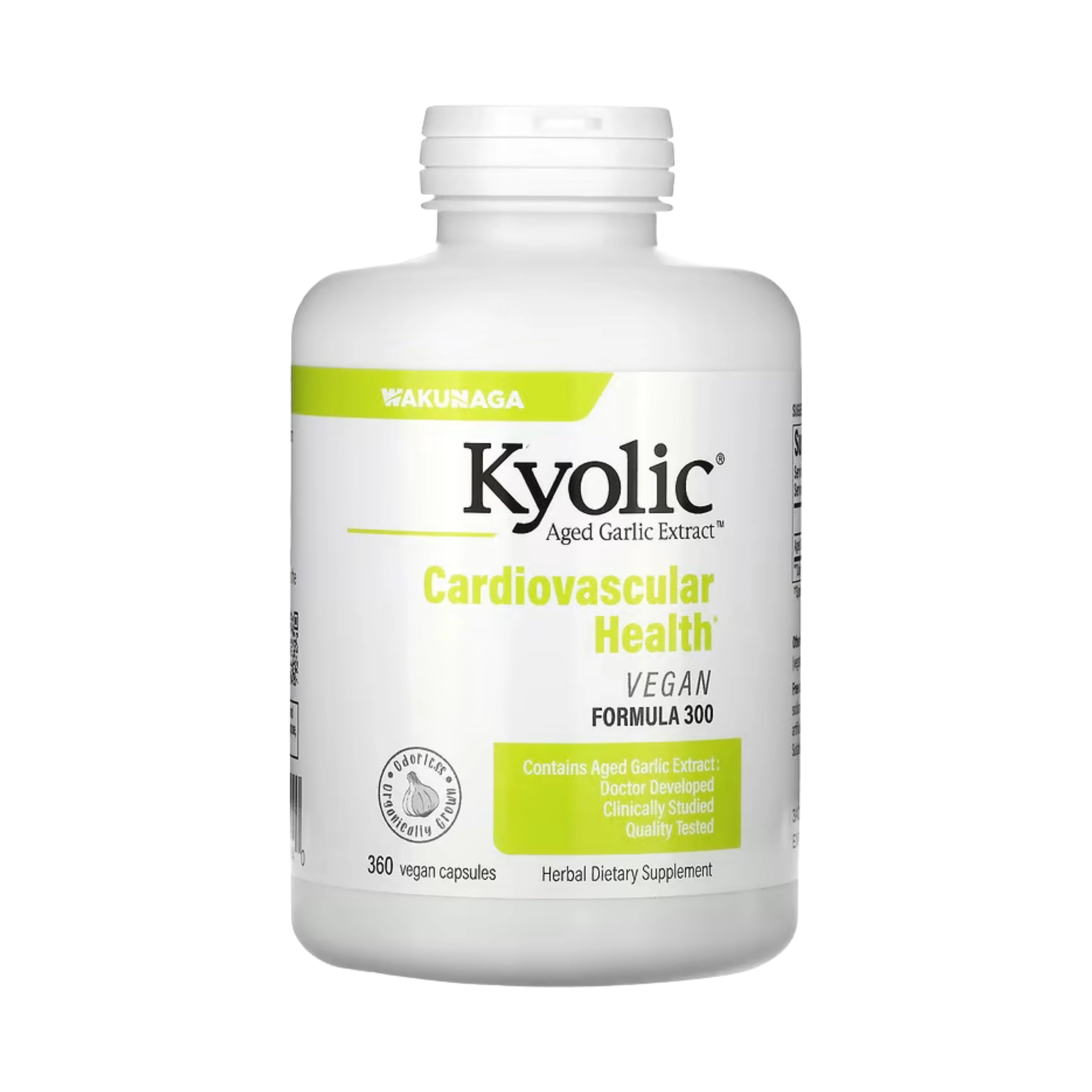 Kyolic, Aged Garlic Extract, Cardiovascular Health, Vegan Formula 300, 360 Vegan Capsules