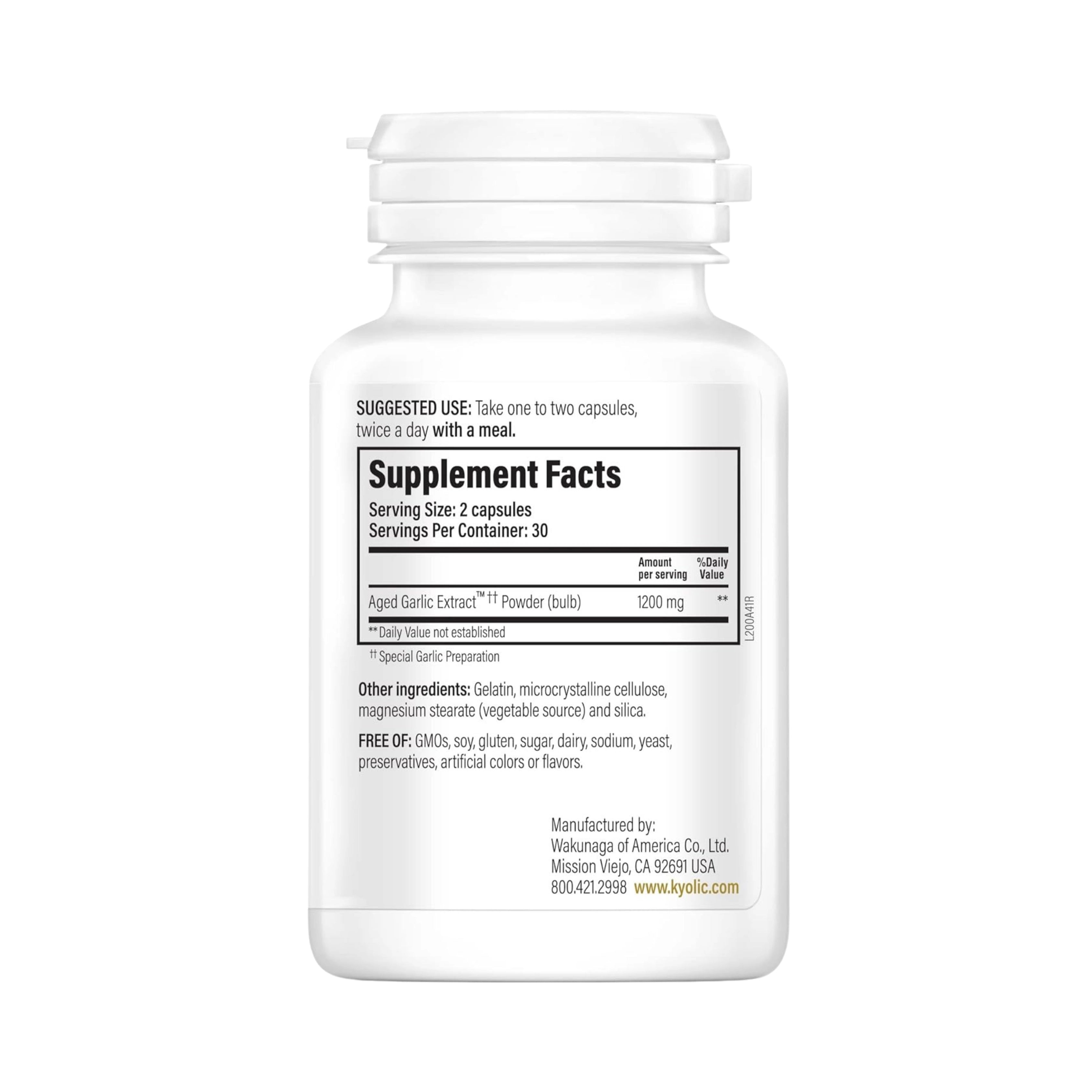 Kyolic, Aged Garlic Extract, Cardiovascular & Immune, Reserve Formula 200, 60 Capsules