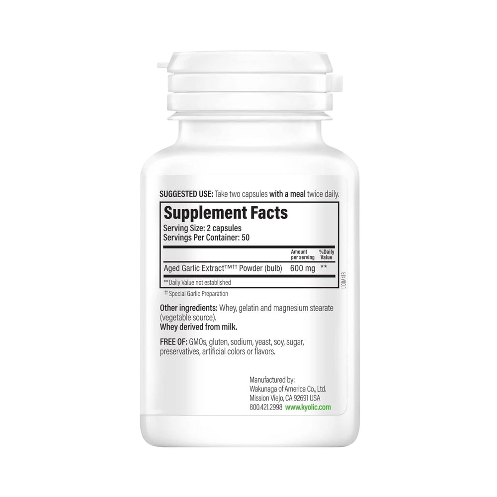 Kyolic, Aged Garlic Extract, Cardiovascular, Original Formula 100, 100 Capsules