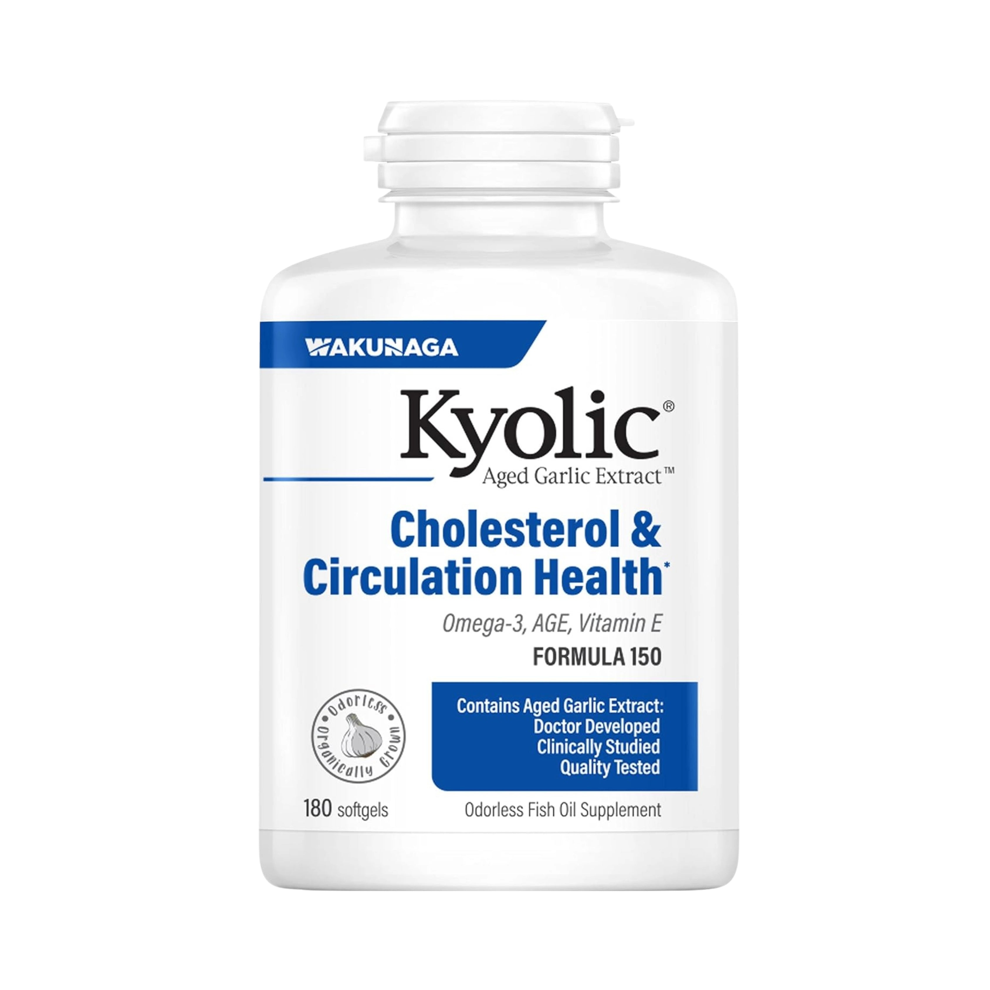 Kyolic, Aged Garlic Extract, Cholesterol & Circulation Health, 180 Softgels