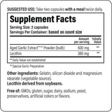 Kyolic, Aged Garlic Extract, Cholesterol Health with Lecithin, Formula 104, 100 Capsules