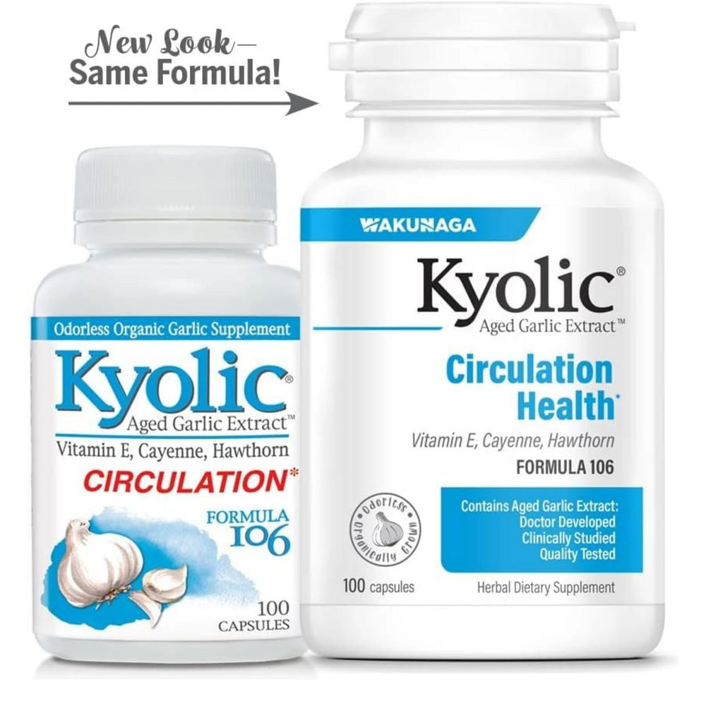 Kyolic, Aged Garlic Extract, Circulation Health,  Formula 106, 100 Capsules