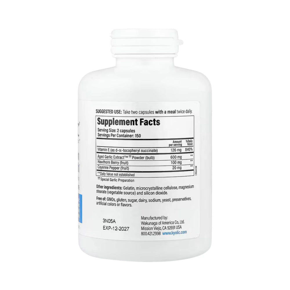 Kyolic, Aged Garlic Extract, Circulation Health, Formula 106, 300 Capsules
