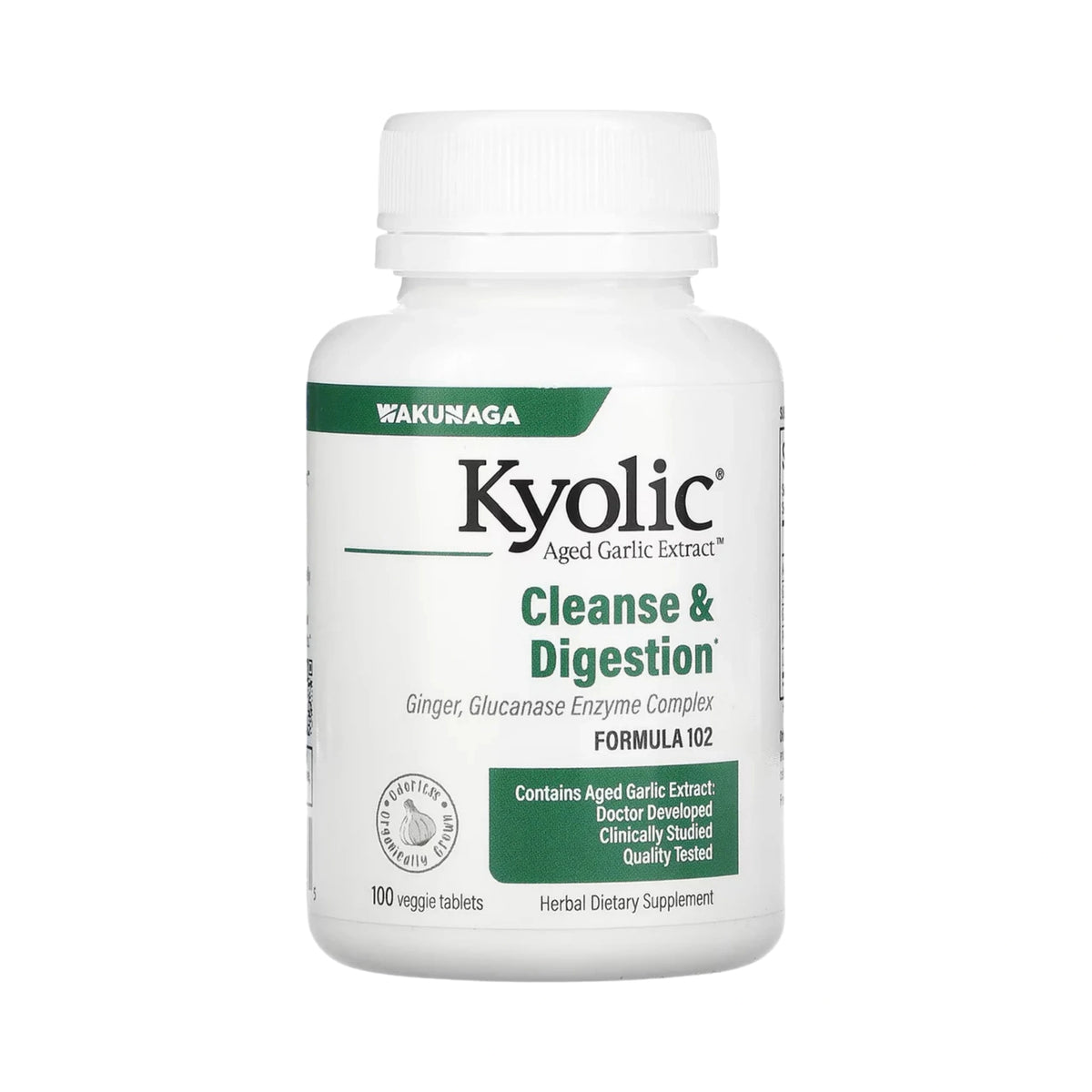 Kyolic, Aged Garlic Extract, Cleanse & Digestion, Formula 102, 100 Veggie Tablets