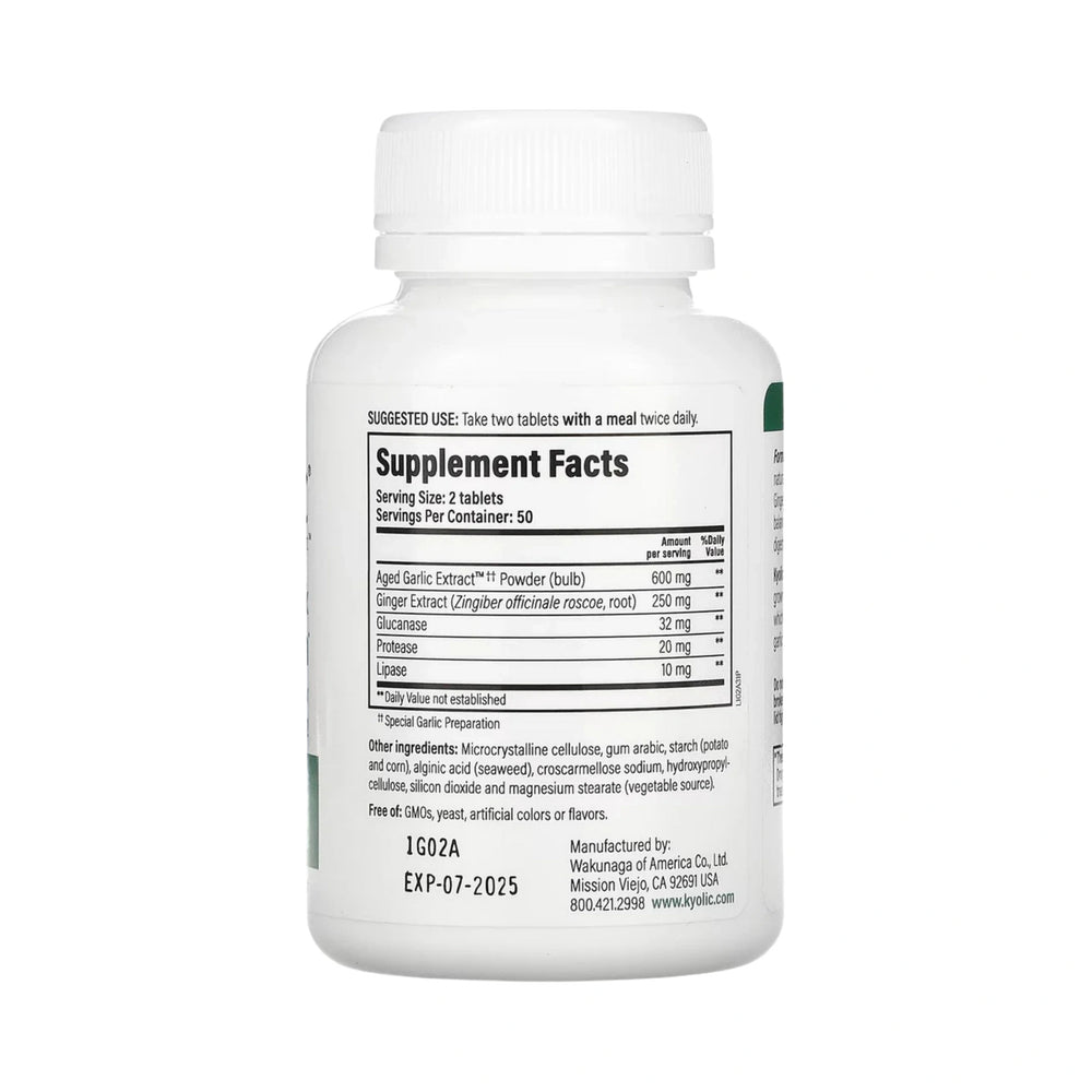 Kyolic, Aged Garlic Extract, Cleanse & Digestion, Formula 102, 100 Veggie Tablets