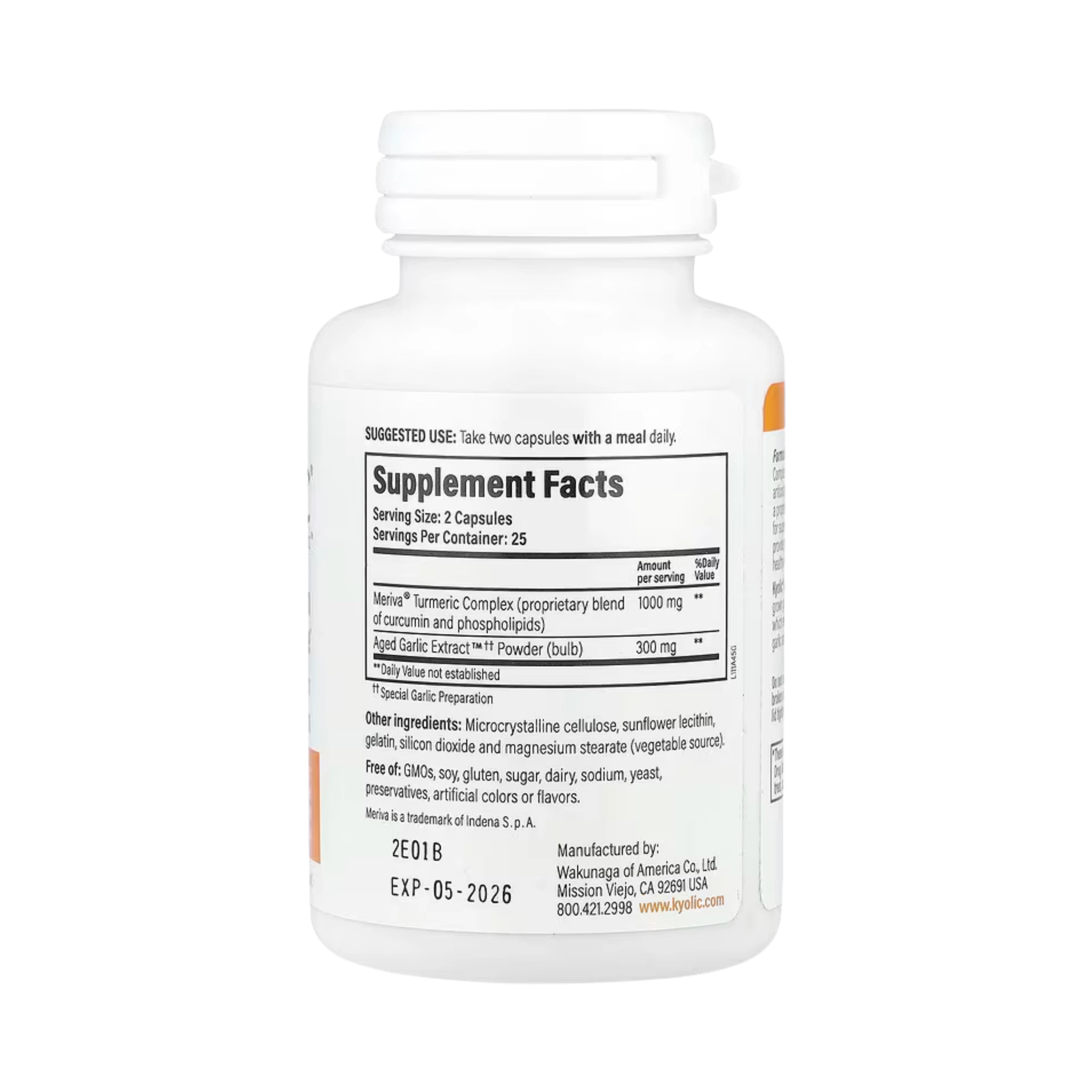 Kyolic, Aged Garlic Extract, Curcumin, 50 Capsules