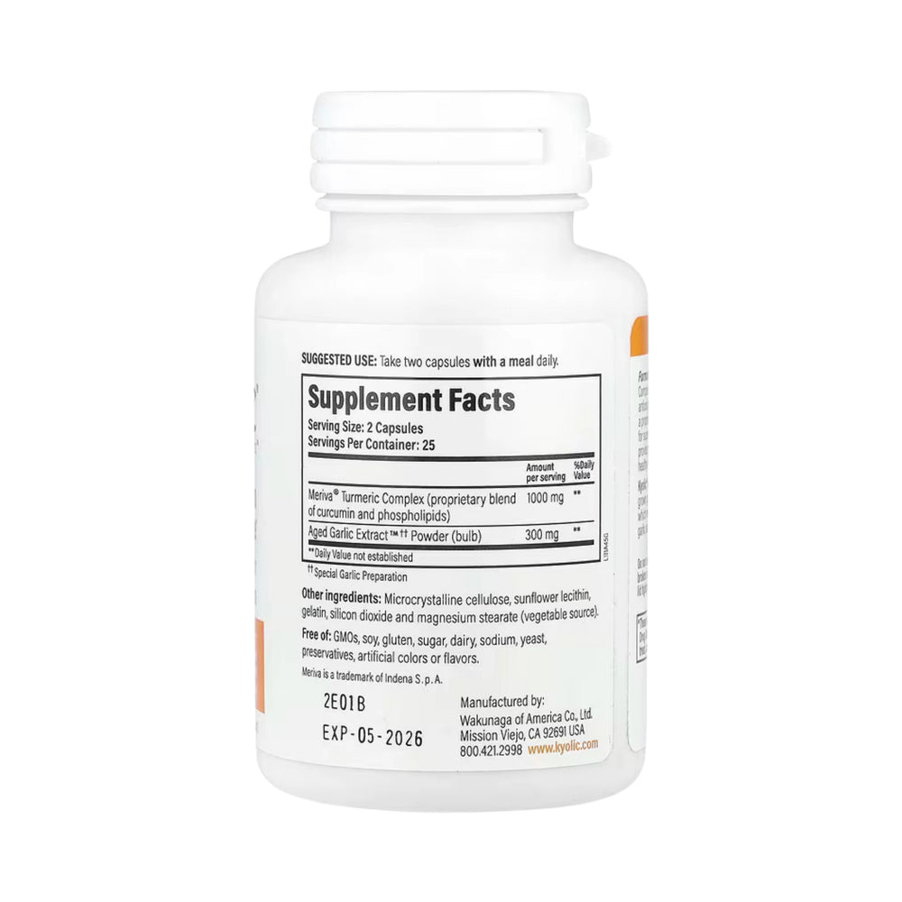 Kyolic, Aged Garlic Extract, Curcumin, 50 Capsules