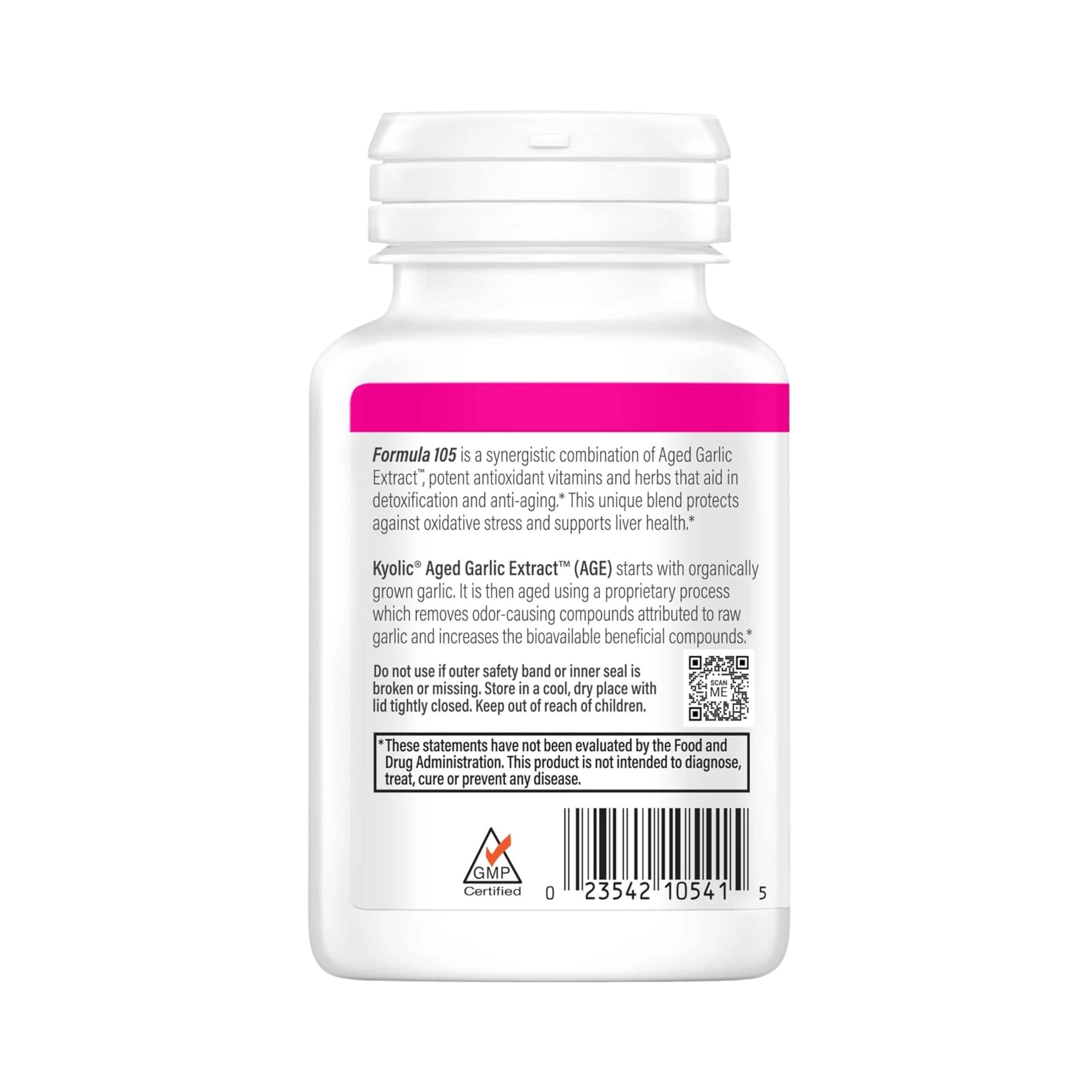 Kyolic, Aged Garlic Extract, Detox and Anti-Aging, Formula 105, 100 Capsules