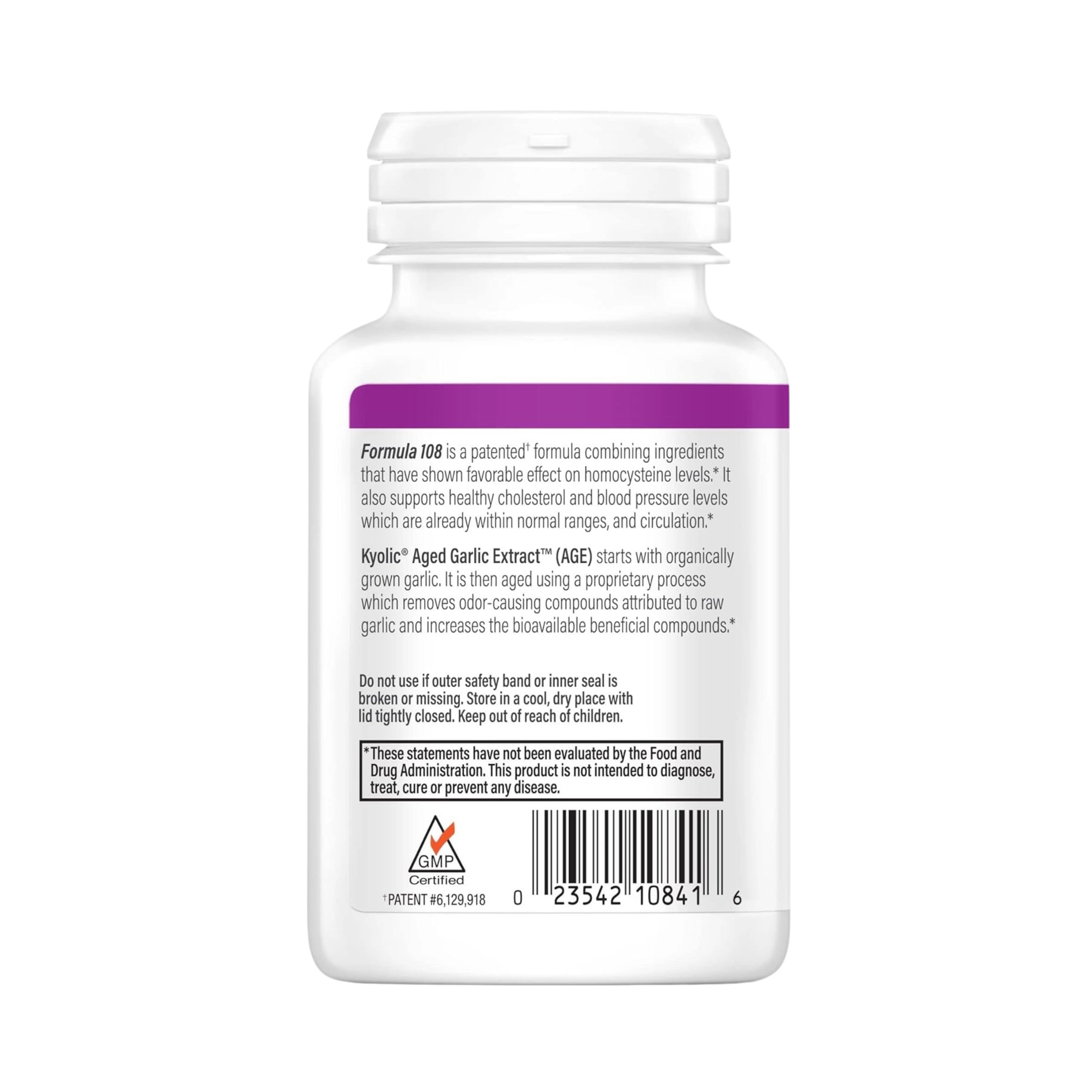 Kyolic, Aged Garlic Extract, Formula 108, 100 Capsules