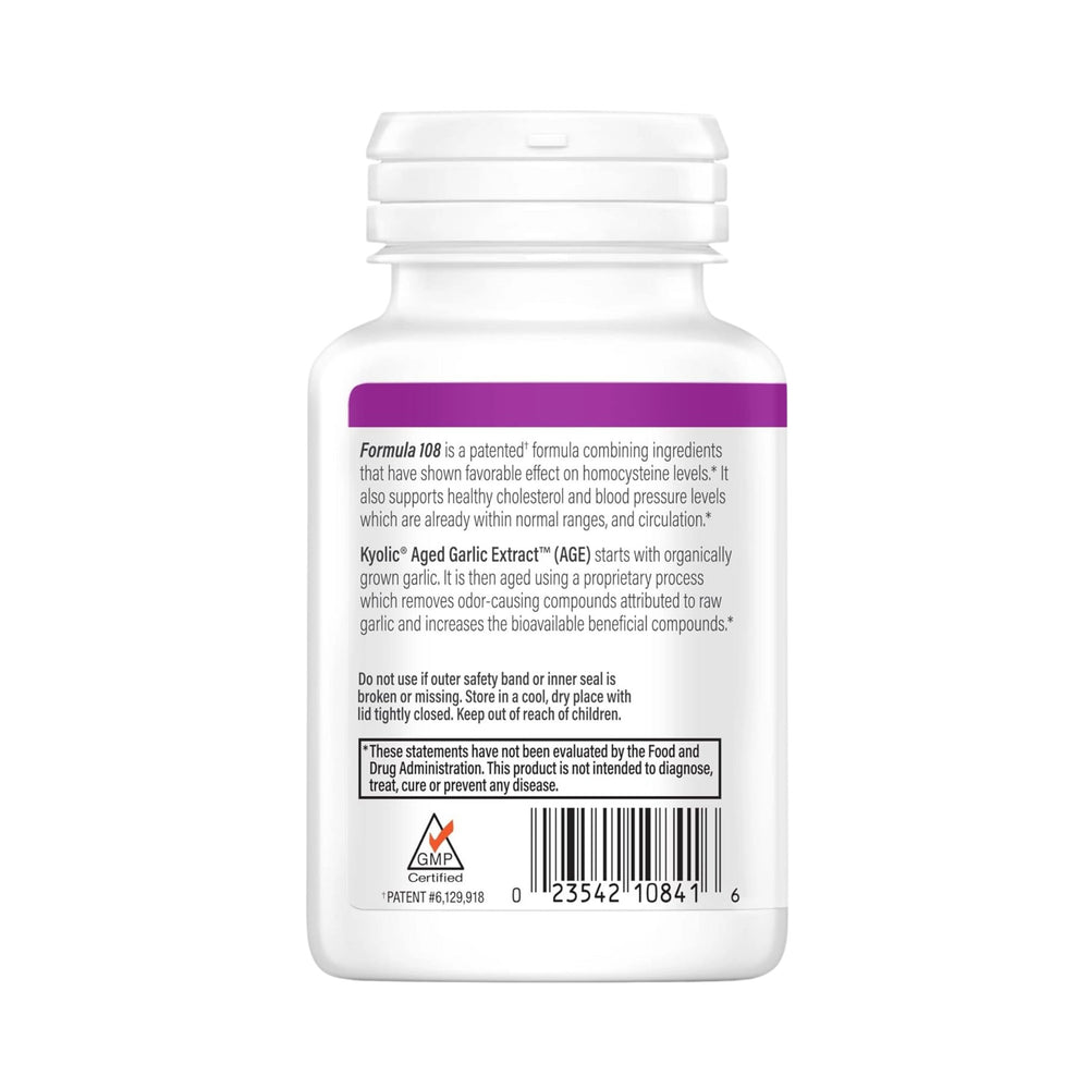 Kyolic, Aged Garlic Extract, Formula 108, 100 Capsules
