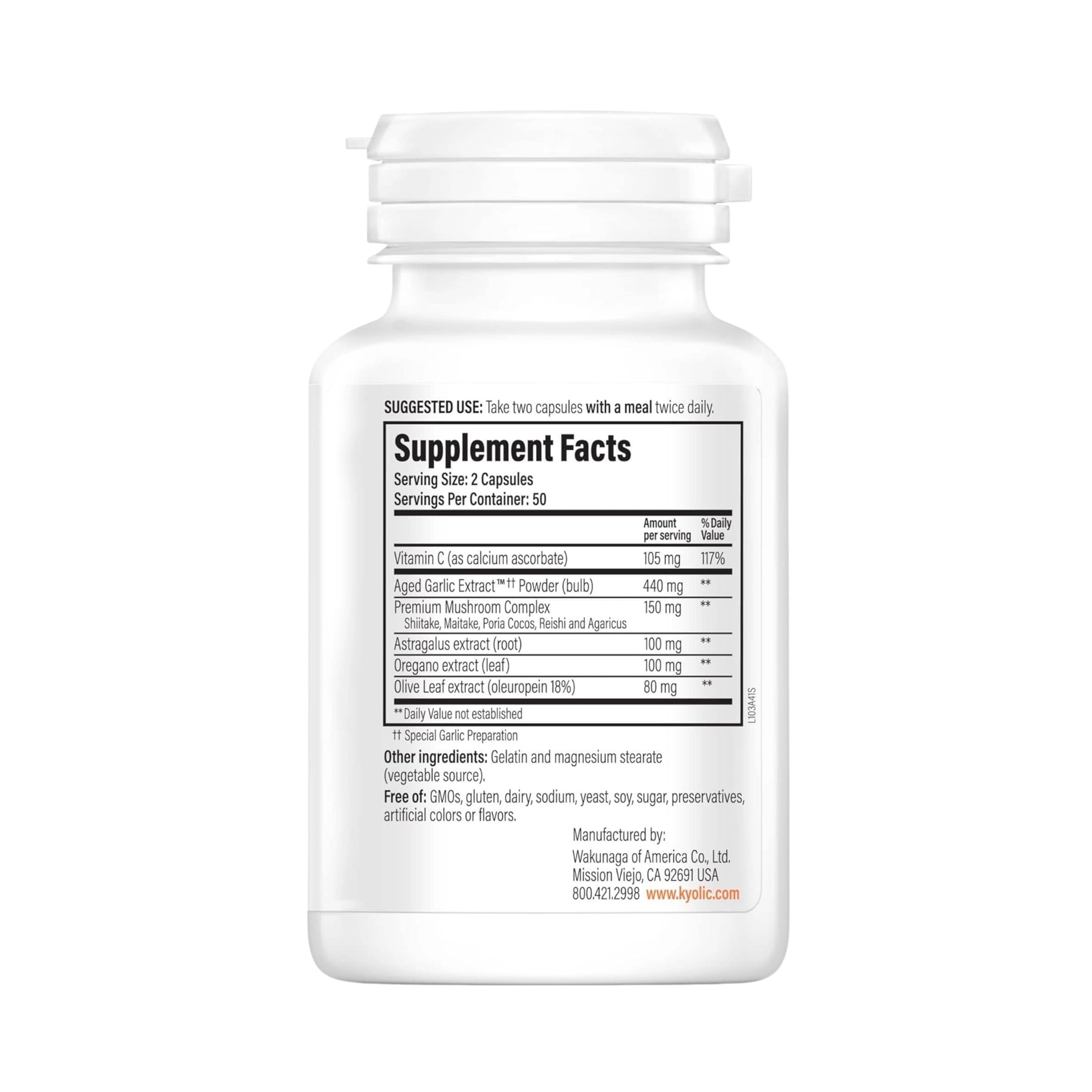 Kyolic, Aged Garlic Extract, Immune Support, Formula 103, 100 Capsules