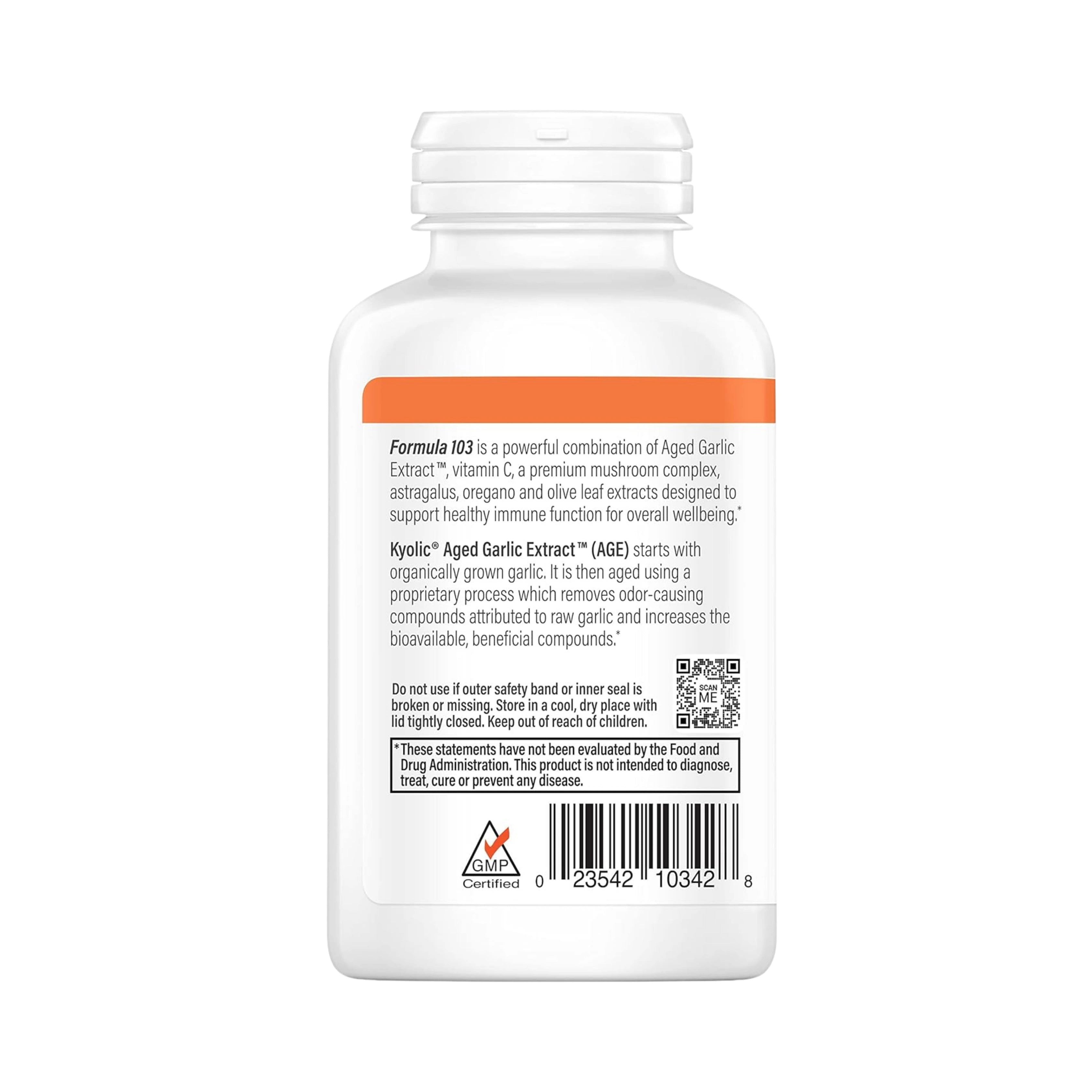 Kyolic, Aged Garlic Extract, Immune Support, Formula 103, 200 Capsules