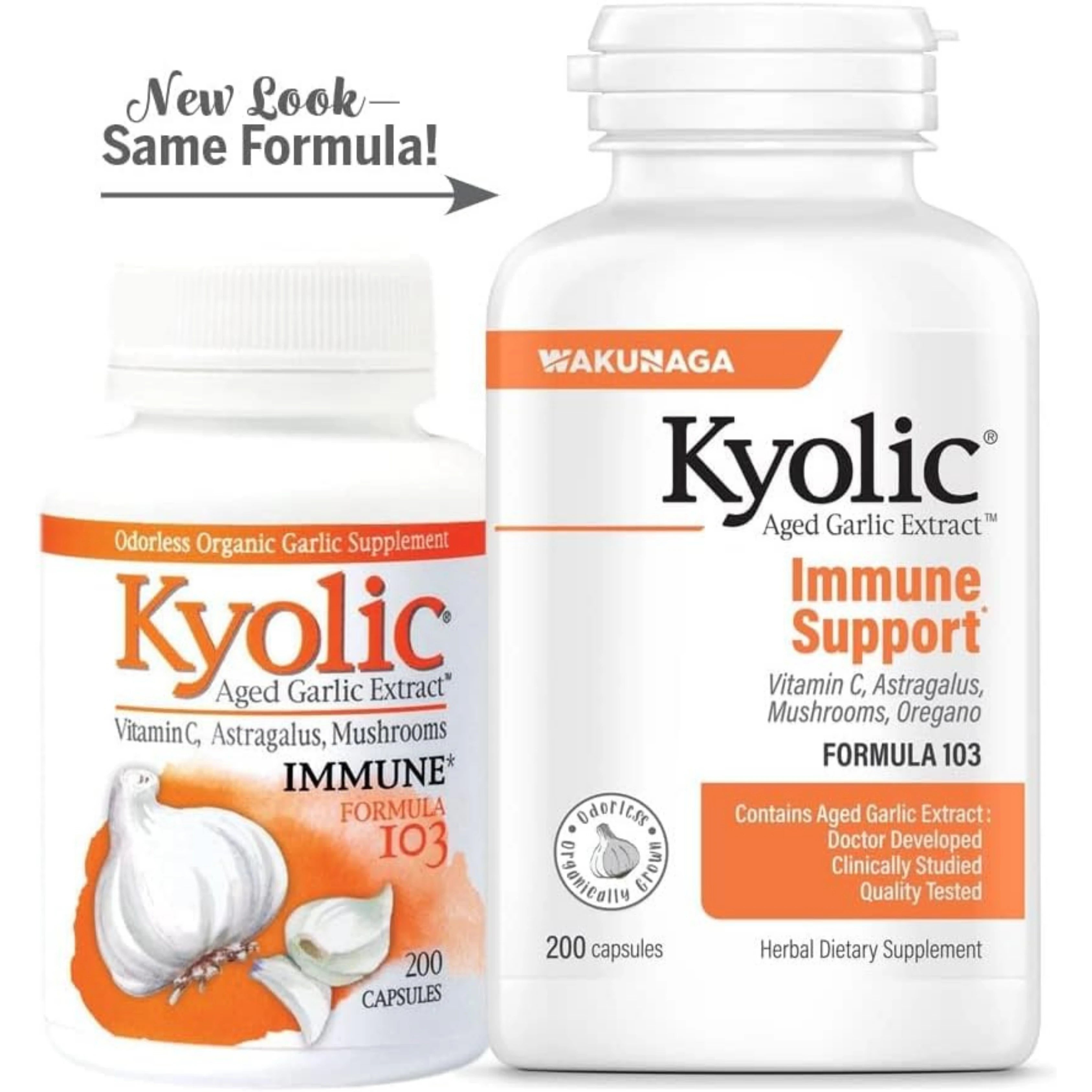 Kyolic, Aged Garlic Extract, Immune Support, Formula 103, 200 Capsules