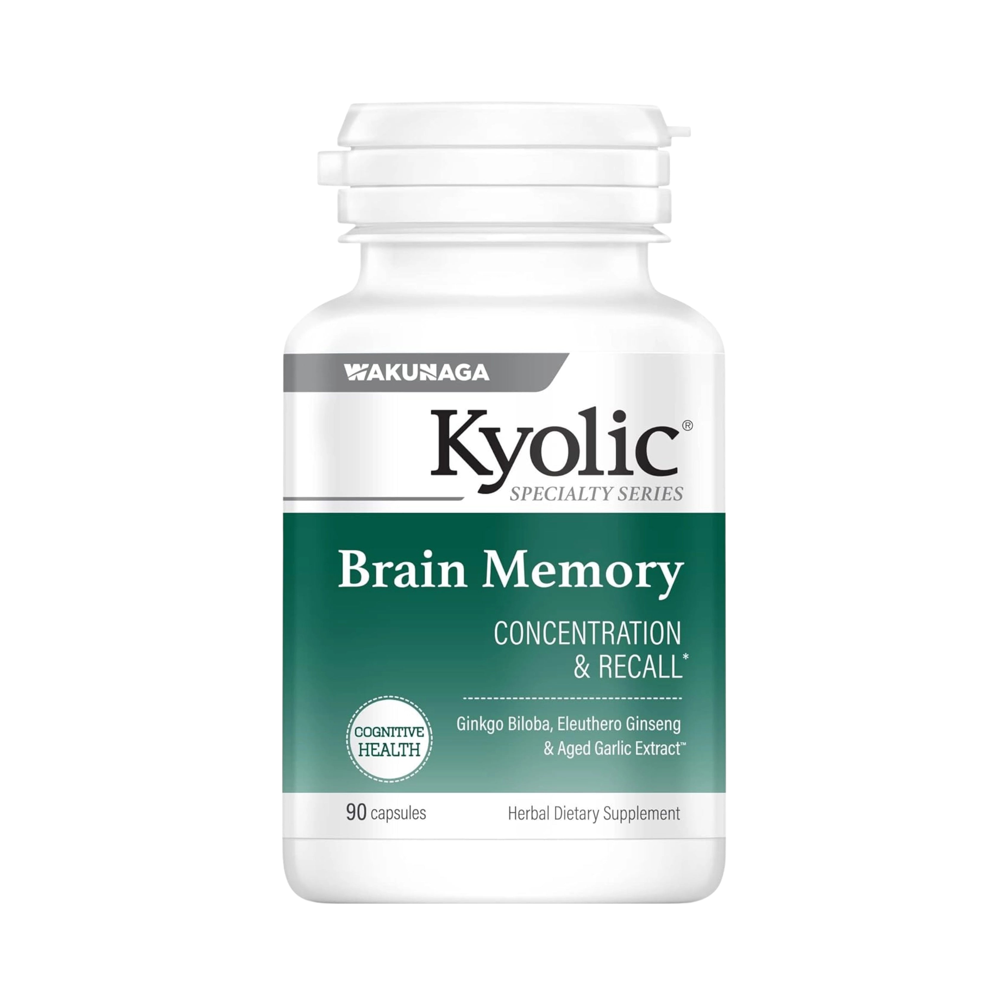 Kyolic, Brain Memory Concentration, Learning, Recall, 90 Capsules
