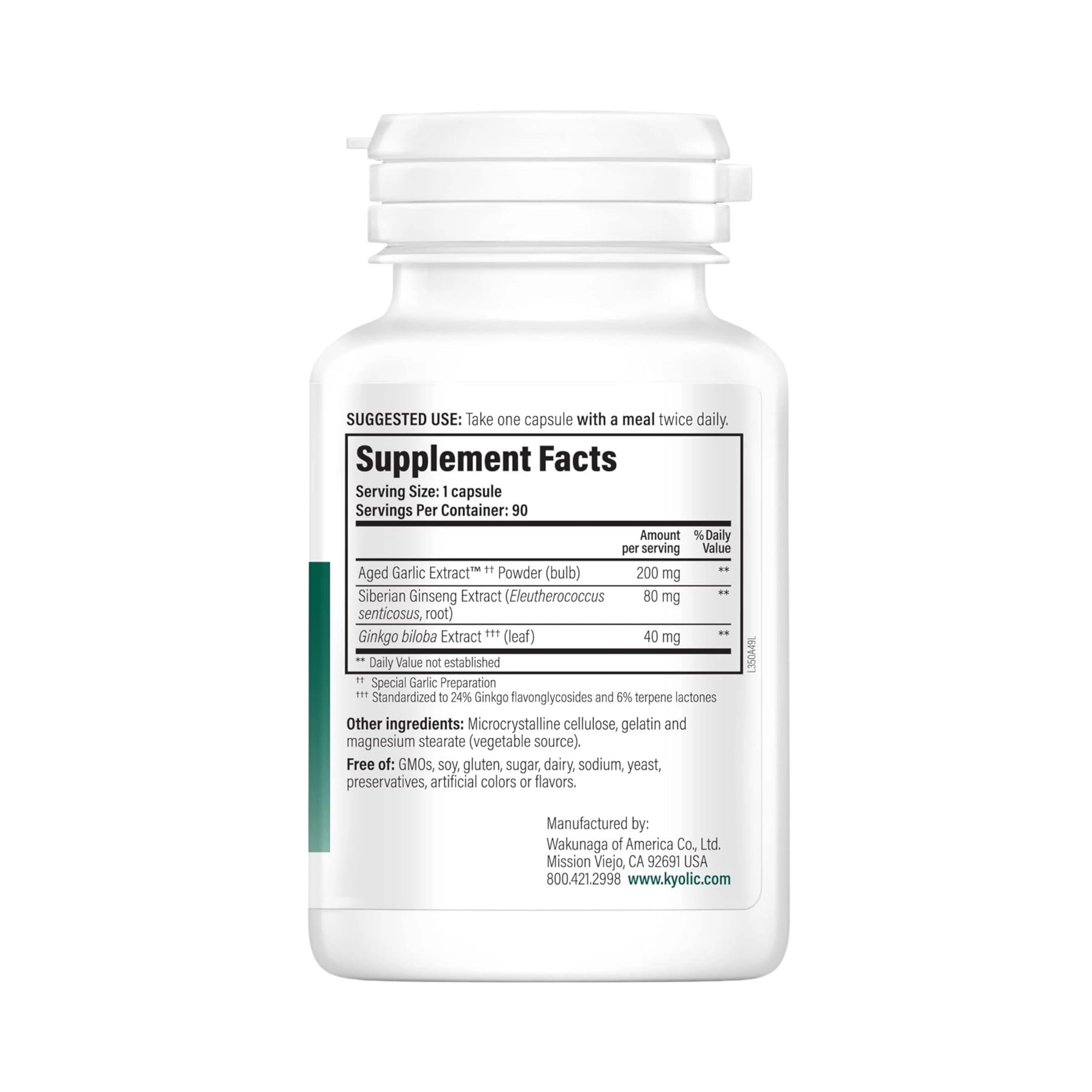 Kyolic, Brain Memory Concentration, Learning, Recall, 90 Capsules