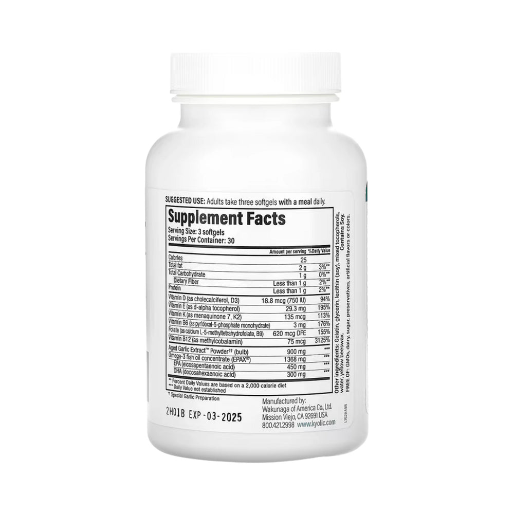 Kyolic, Heart, Bone & Immune Health, 90 Softgels