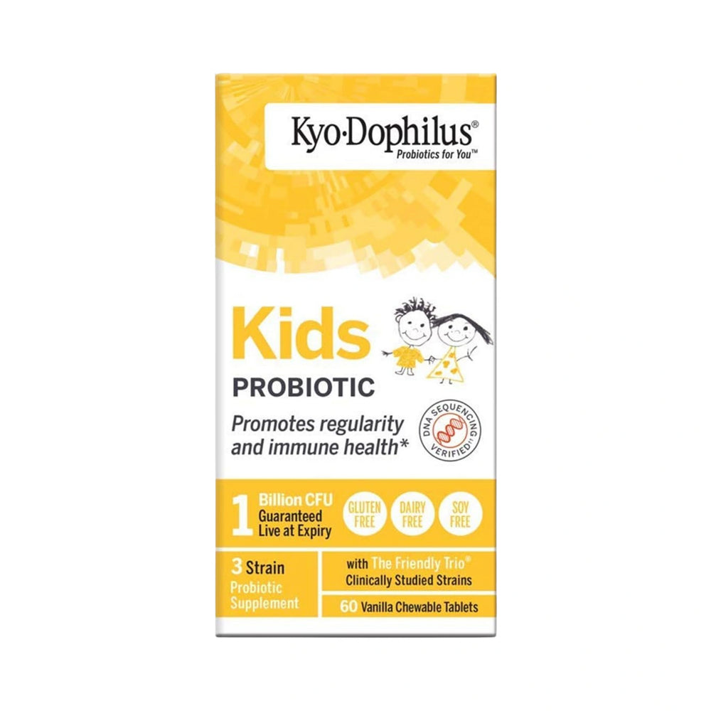 Kyolic, Kids Probiotic, Vanilla, 1 Billion CFU, 60 Chewable Tablets