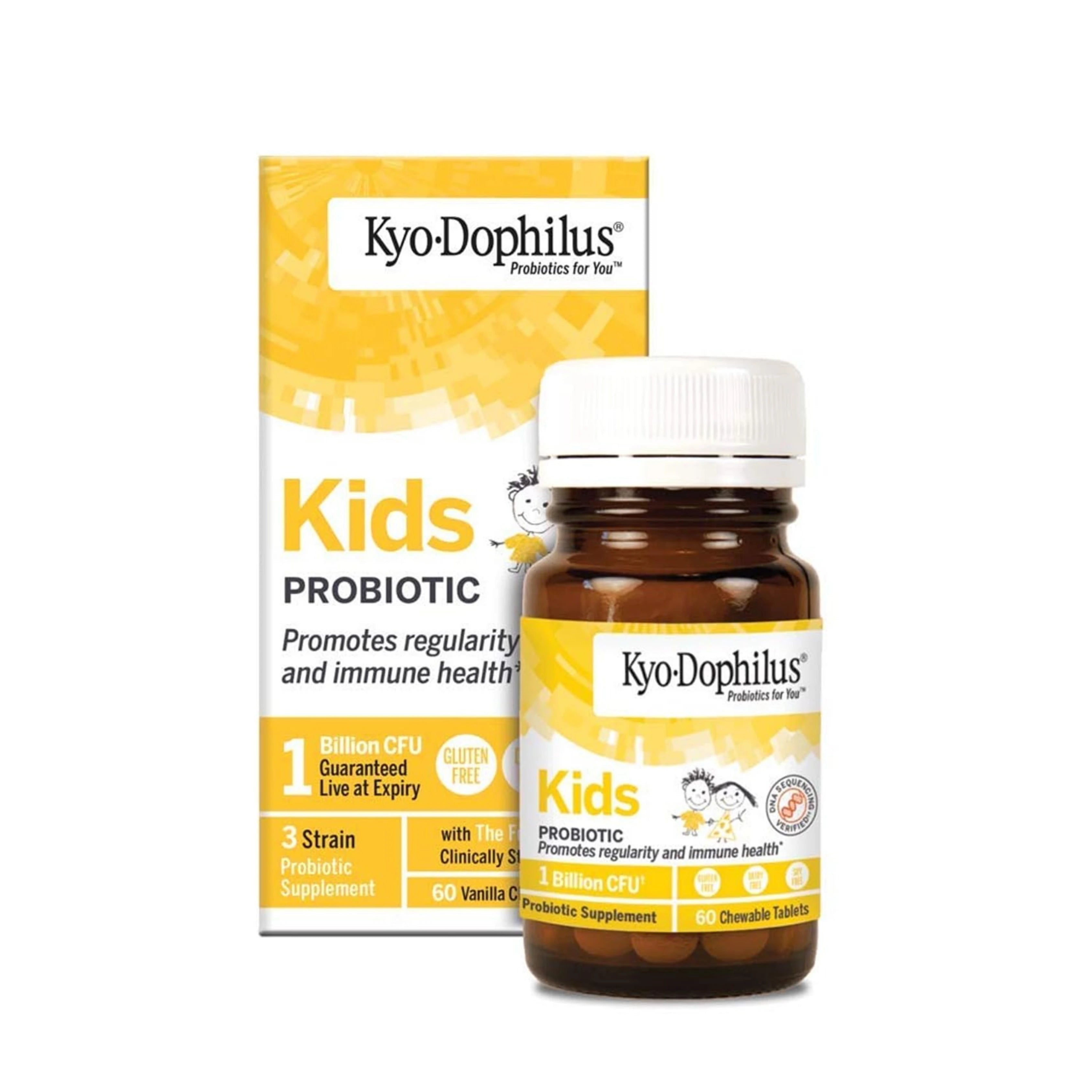 Kyolic, Kids Probiotic, Vanilla, 1 Billion CFU, 60 Chewable Tablets