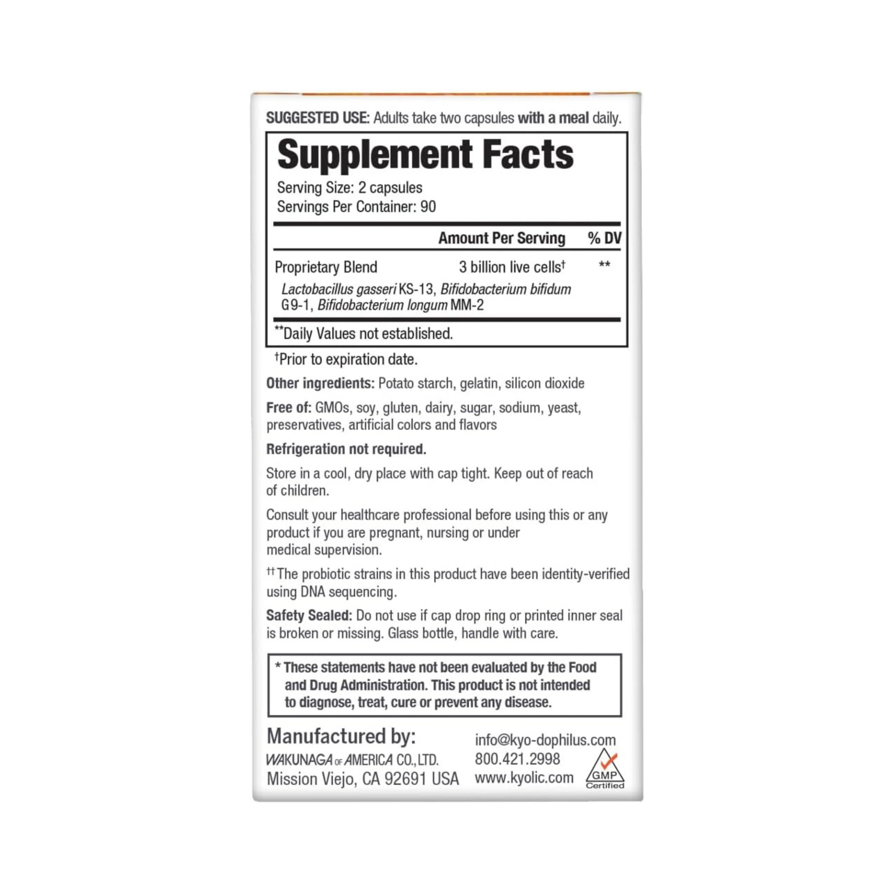 Kyolic, Kyo-Dophilus, Daily Probiotic, 180 Capsules