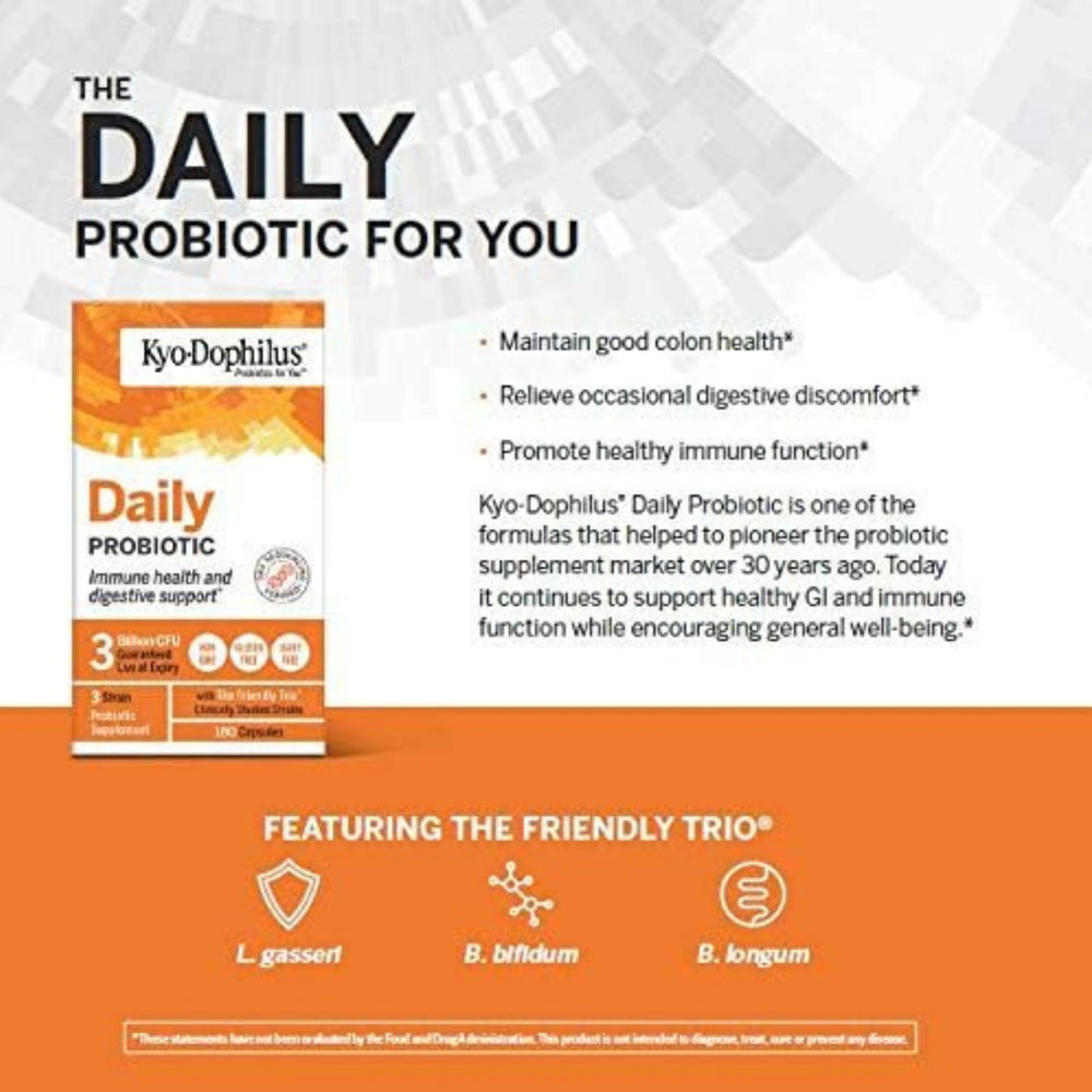 Kyolic, Kyo-Dophilus, Daily Probiotic, 180 Capsules