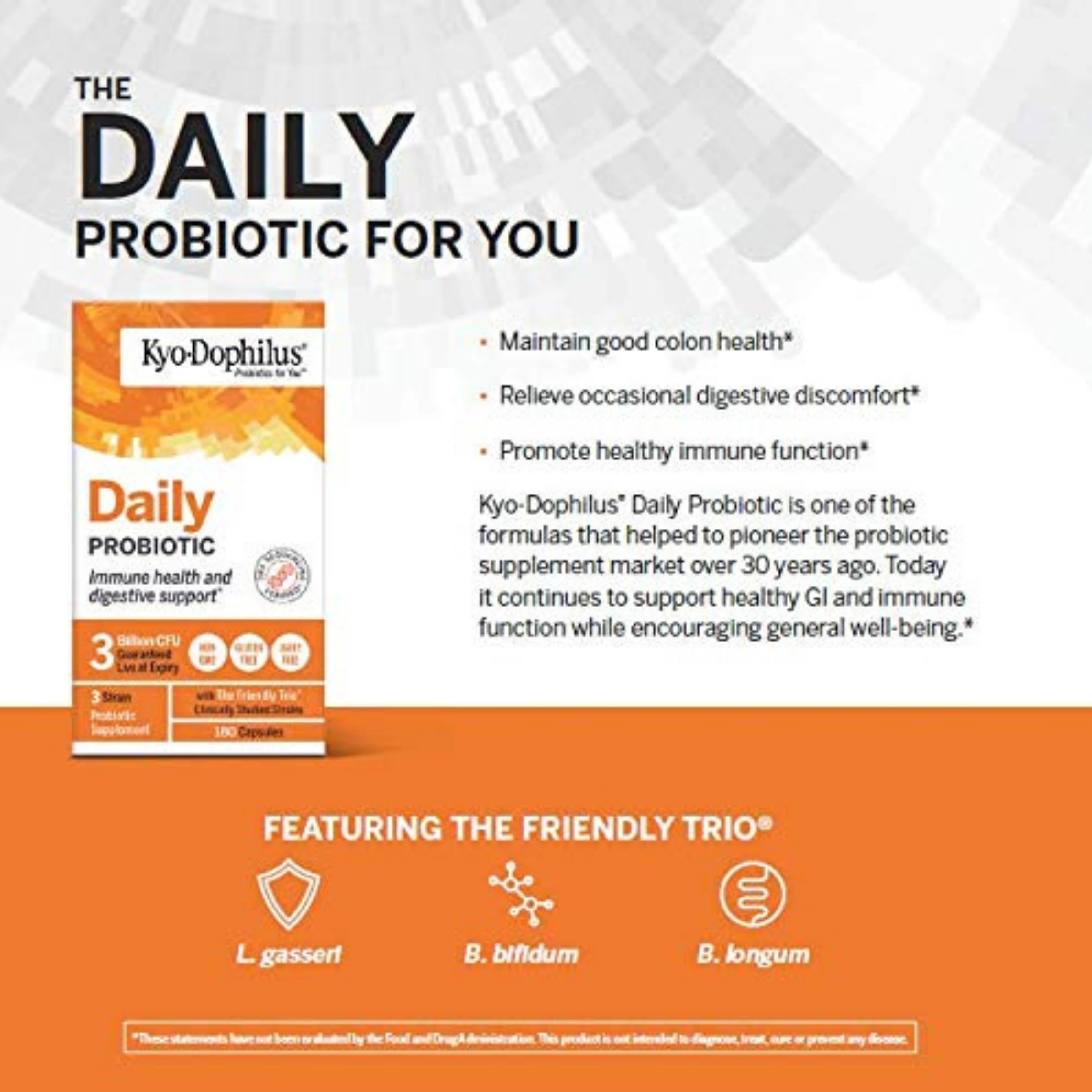 Kyolic, Kyo-Dophilus, Daily Probiotic, 90 Capsules