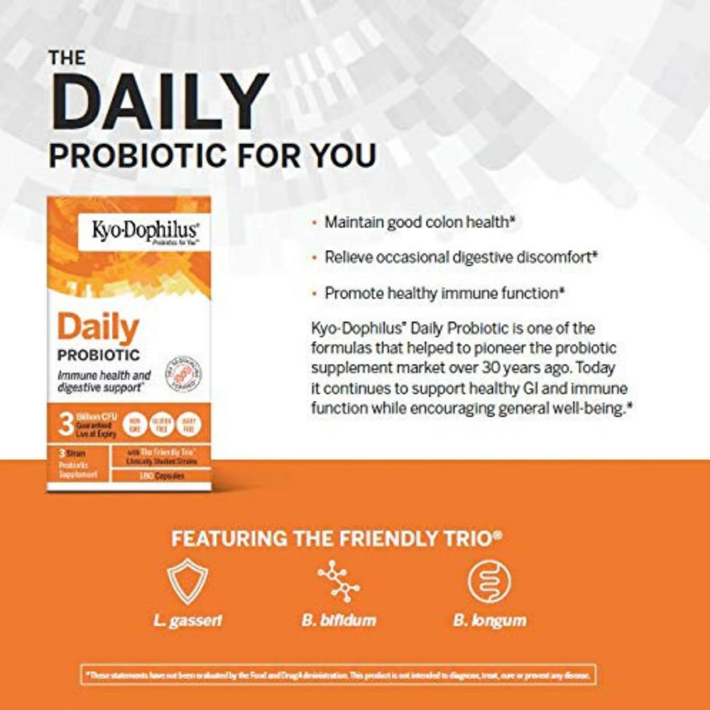 Kyolic, Kyo-Dophilus, Daily Probiotic, 90 Capsules