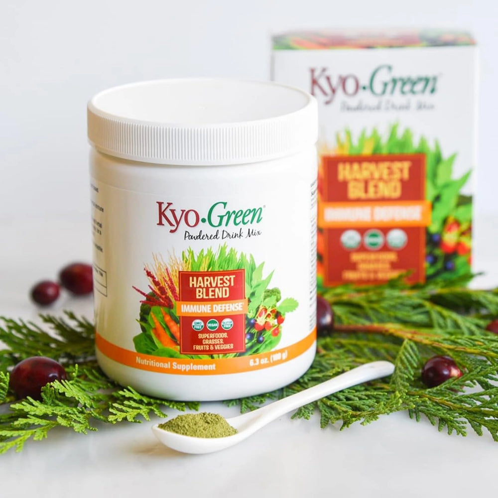 kyolic, Kyo-Green, Harvest Blend Immune Defense, Powdered Drink Mix, 6.3 Oz, 180 g