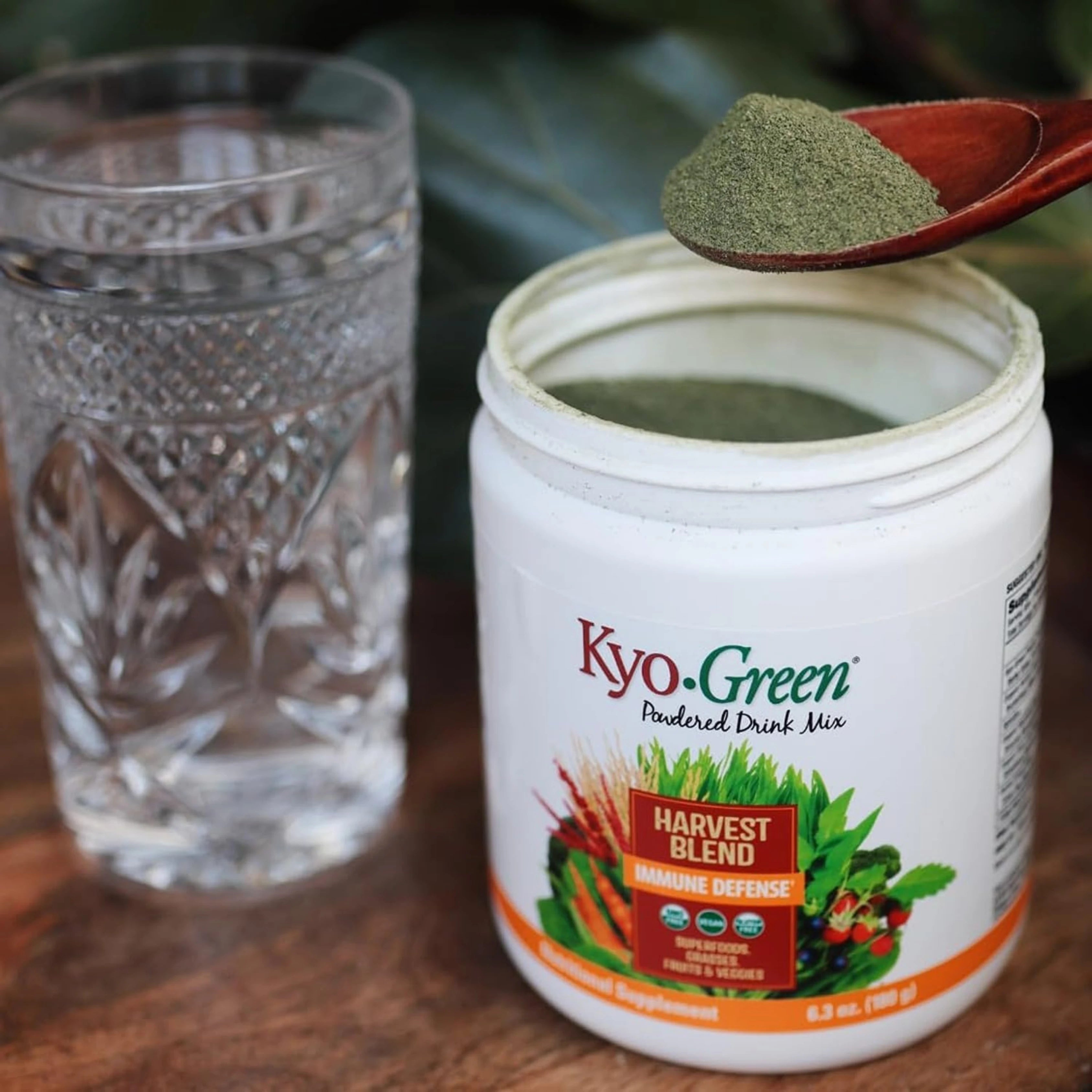 kyolic, Kyo-Green, Harvest Blend Immune Defense, Powdered Drink Mix, 6.3 Oz, 180 g
