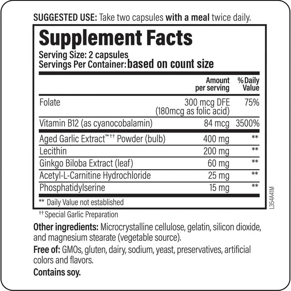 Kyolic, Neuro-Logic Memory, Learning & Mental Acuity, 120 Capsules