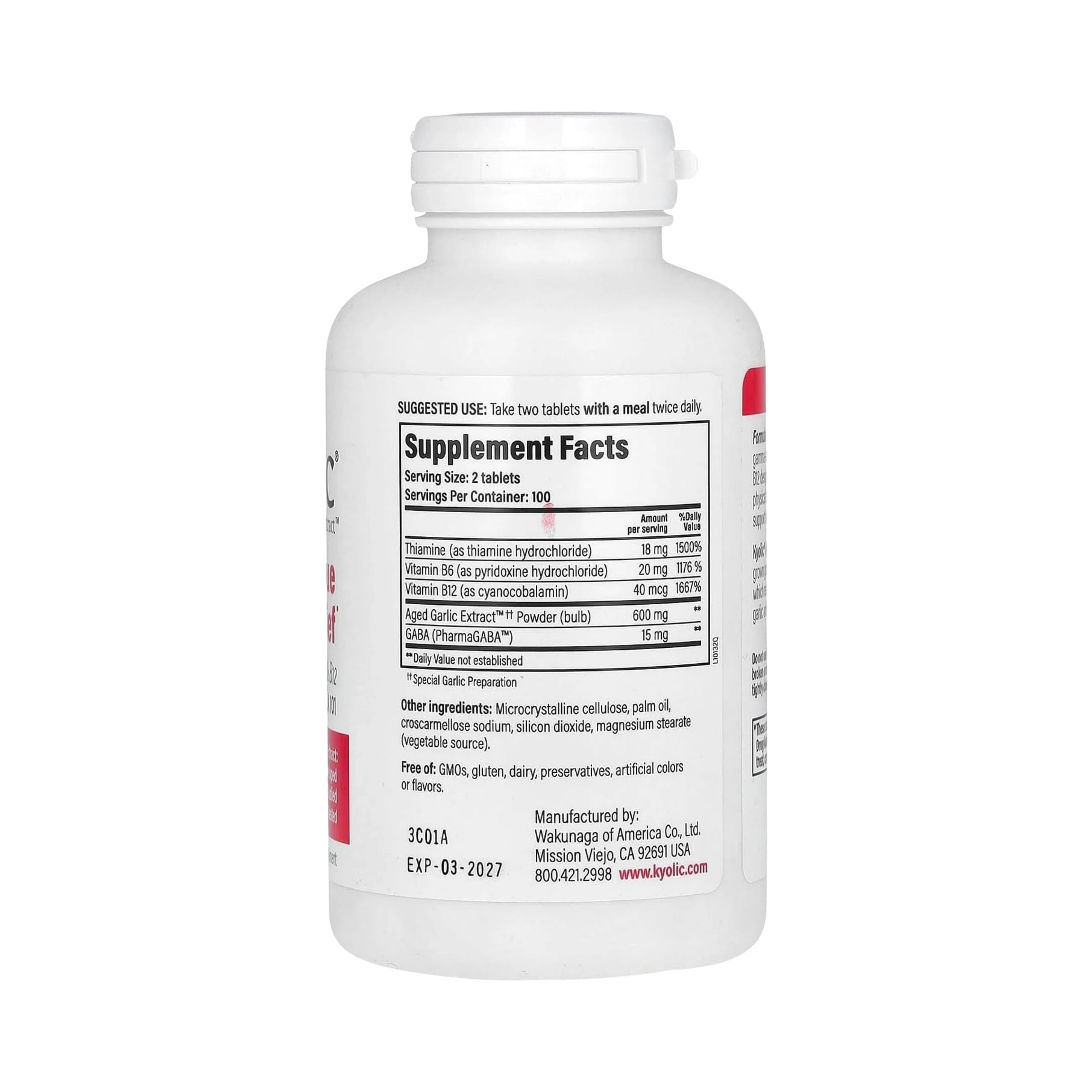 Kyolic, Stress & Fatigue Relief,  Formula 101, 200 Tablets